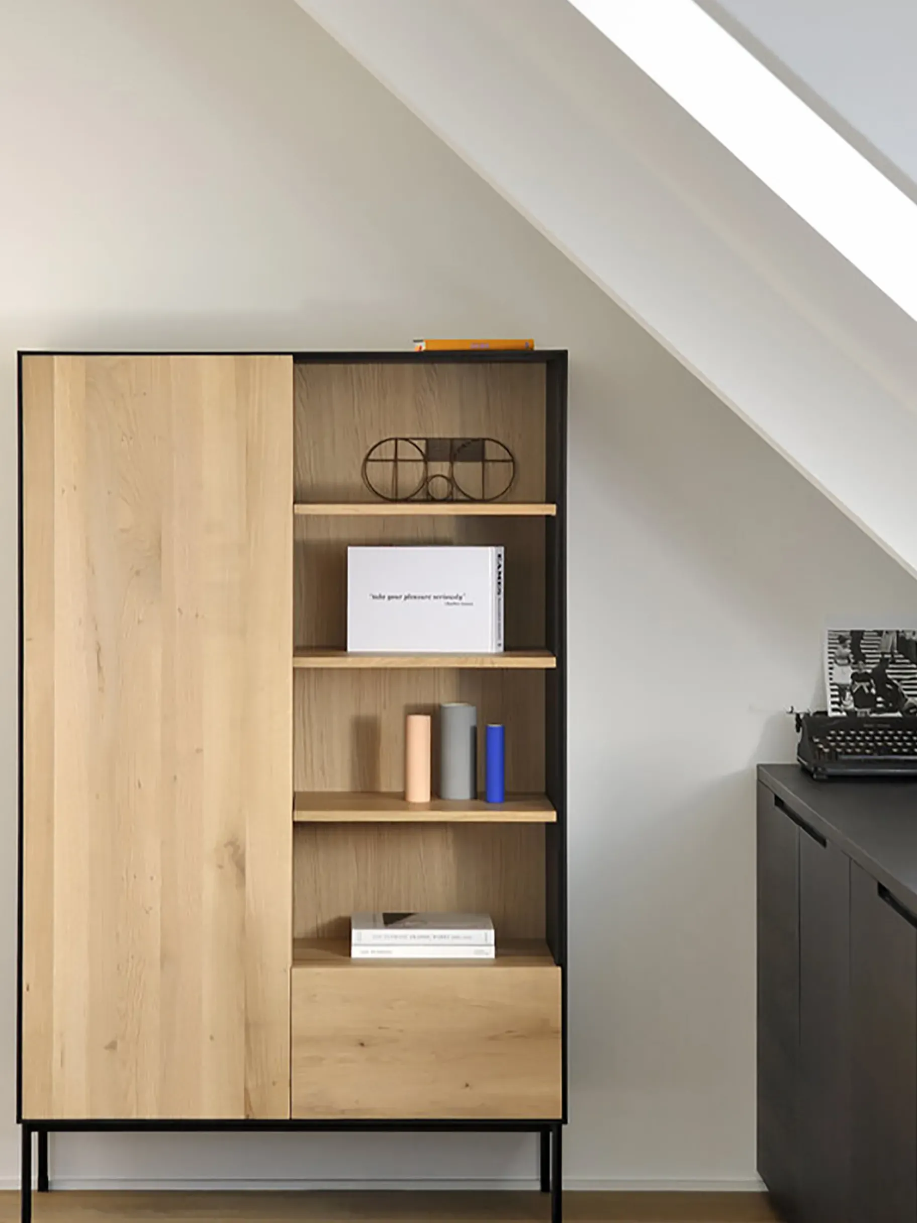 BENSIMON Rangement<Armoire bird 1 porte 1 tiroir chene massif - ethnicraft #ffffff