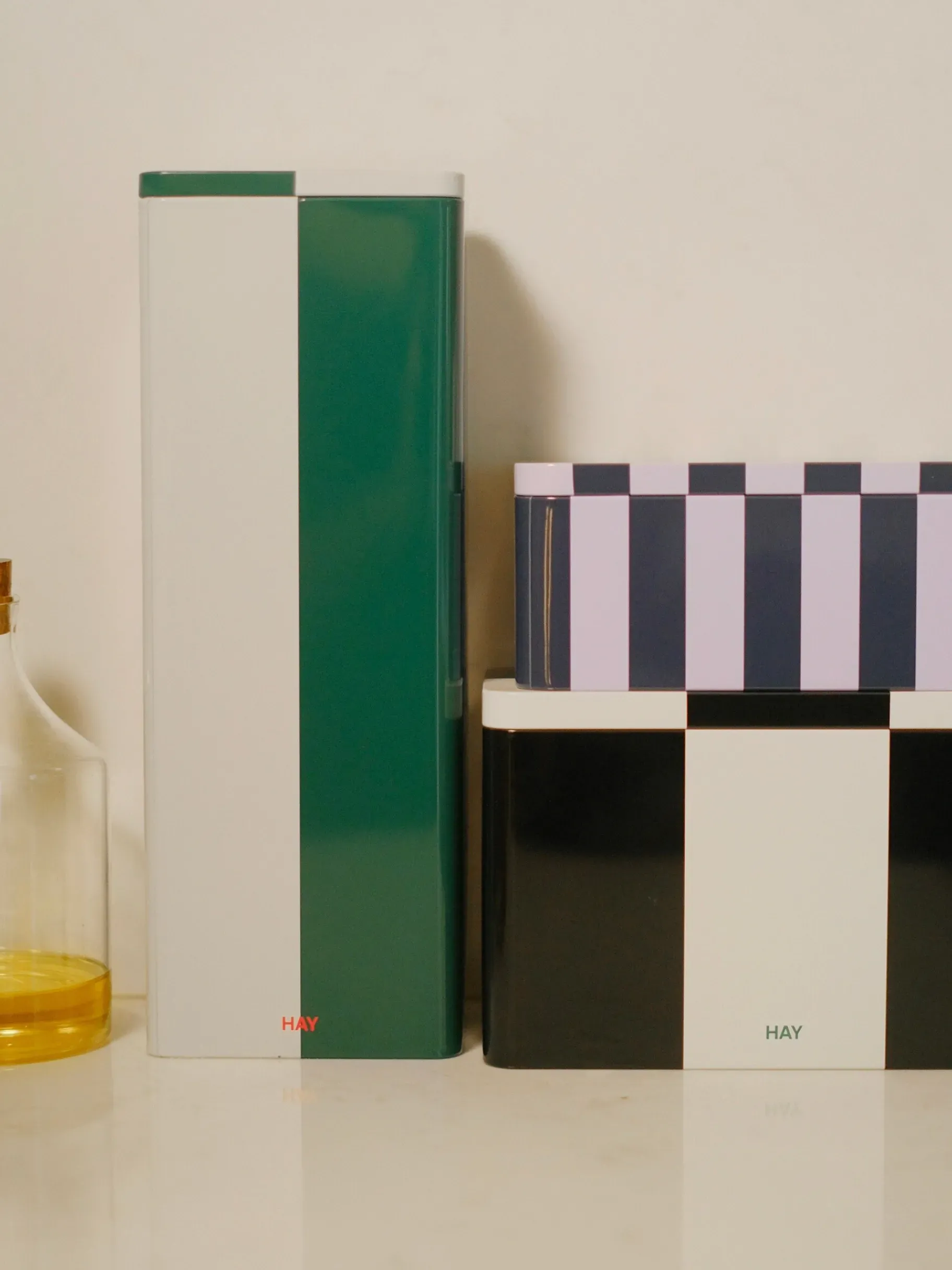 BENSIMON Paniers Et Caisses|Objets Décoratifs<Boite en metal noir et blanc - hay MULTICOLORE