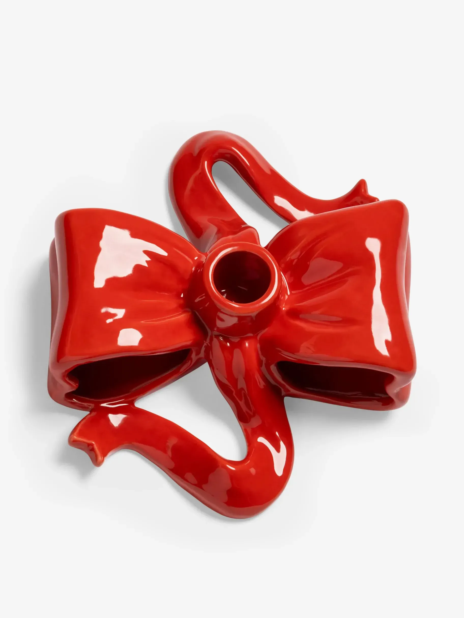 BENSIMON Bougies<Bougeoir noeud - &klevering ROUGE