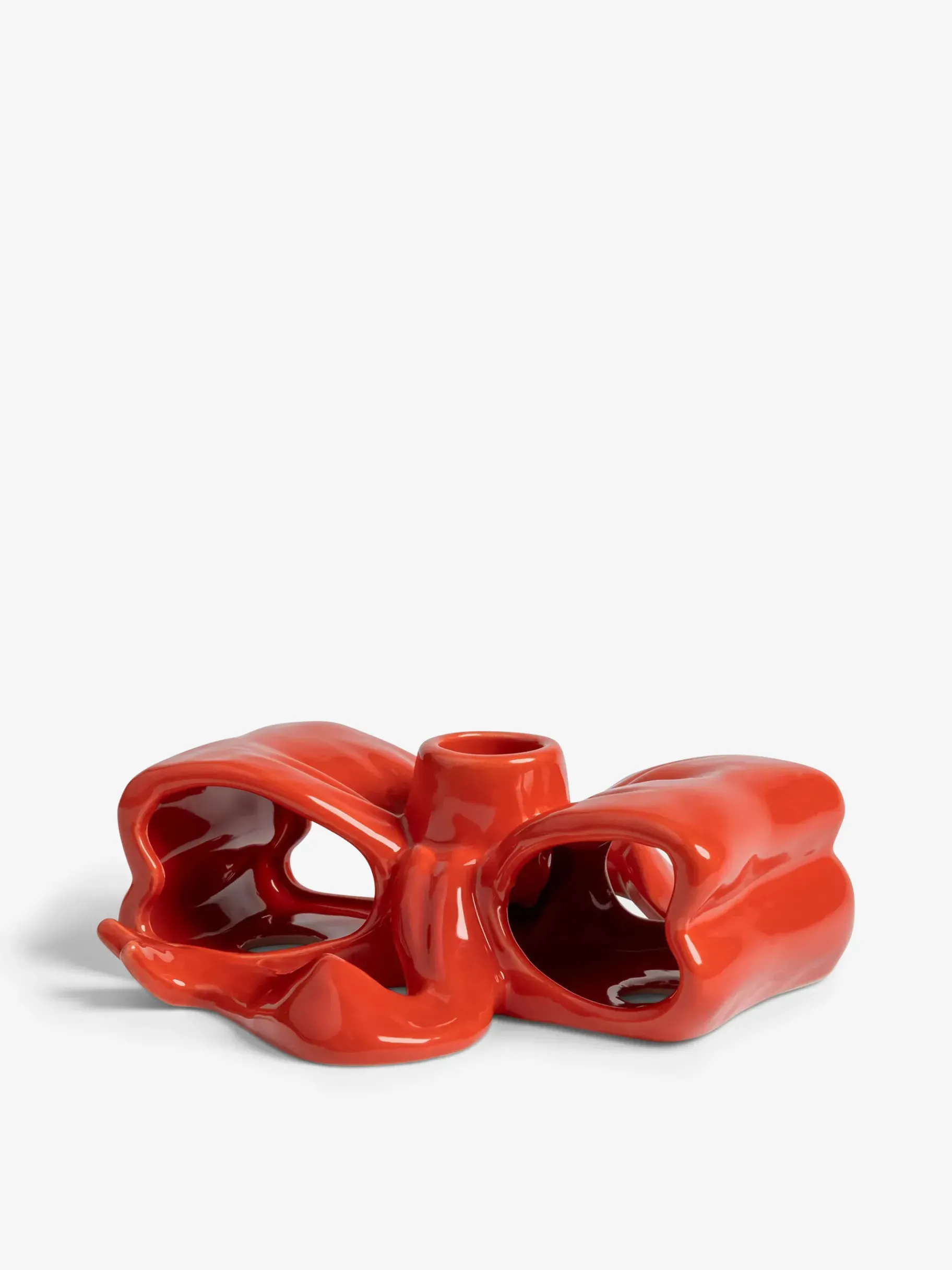 BENSIMON Bougies<Bougeoir noeud - &klevering ROUGE