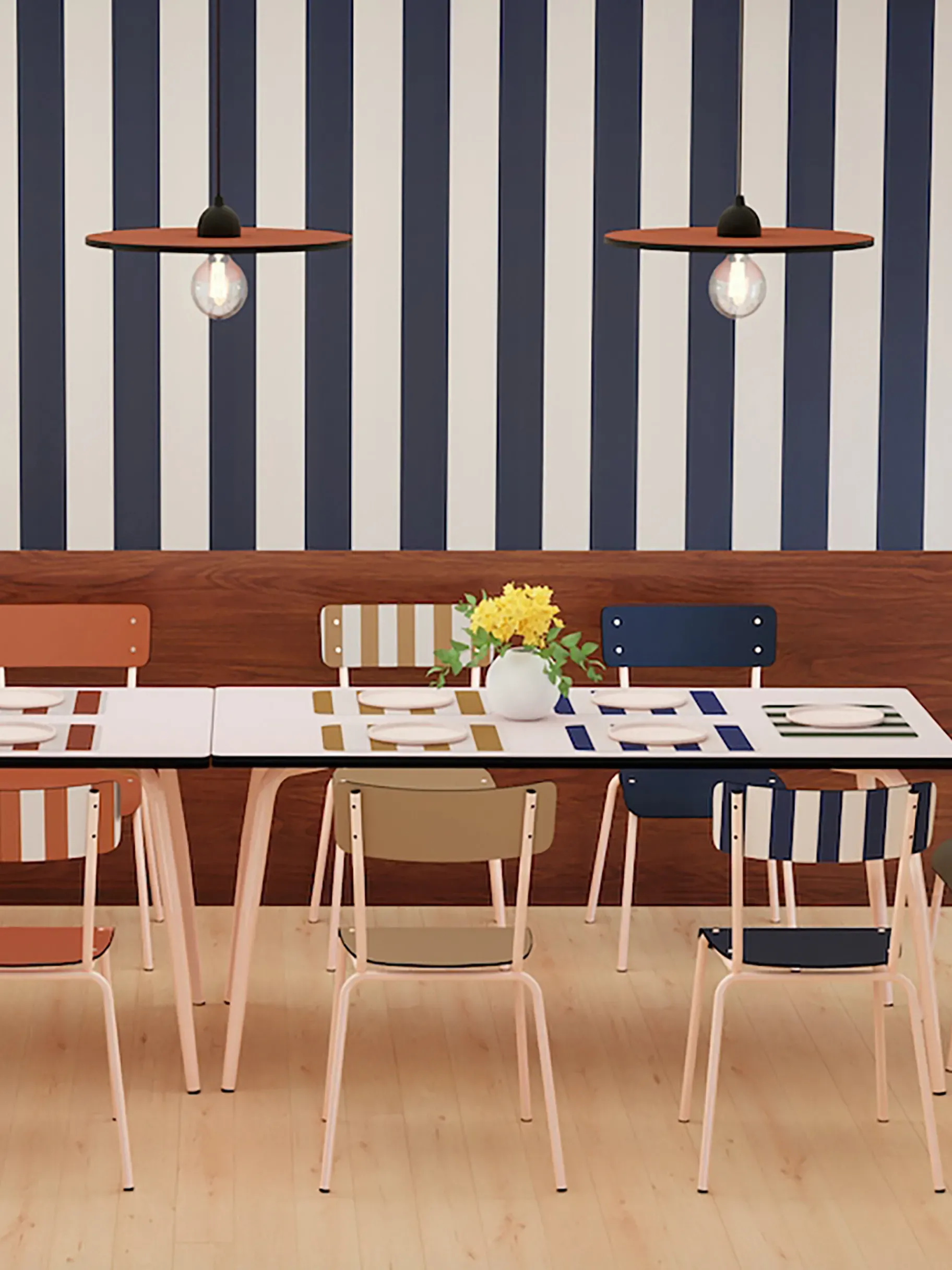 BENSIMON Chaises, Bancs & Tabourets<Chaise suzie french riviera rayee - les gambettes MARINE