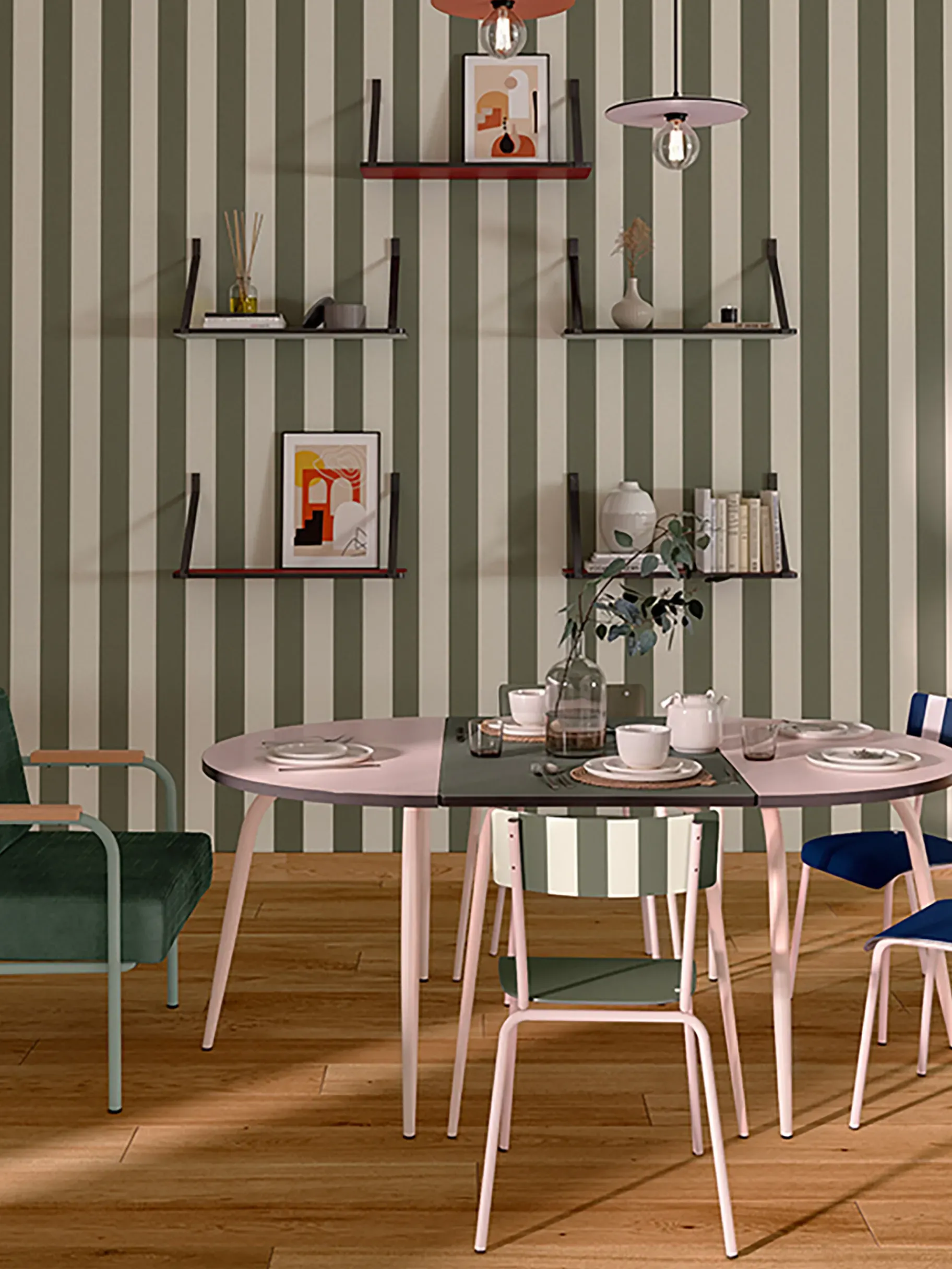BENSIMON Chaises, Bancs & Tabourets<Chaise suzie french riviera rayee - les gambettes MARINE