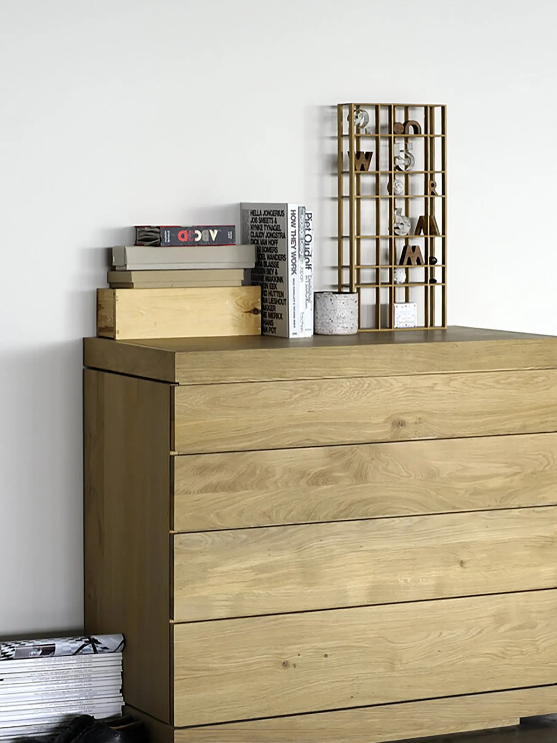 BENSIMON Rangement<Commode burger 4 tiroirs chene massif - ethnicraft #ffffff
