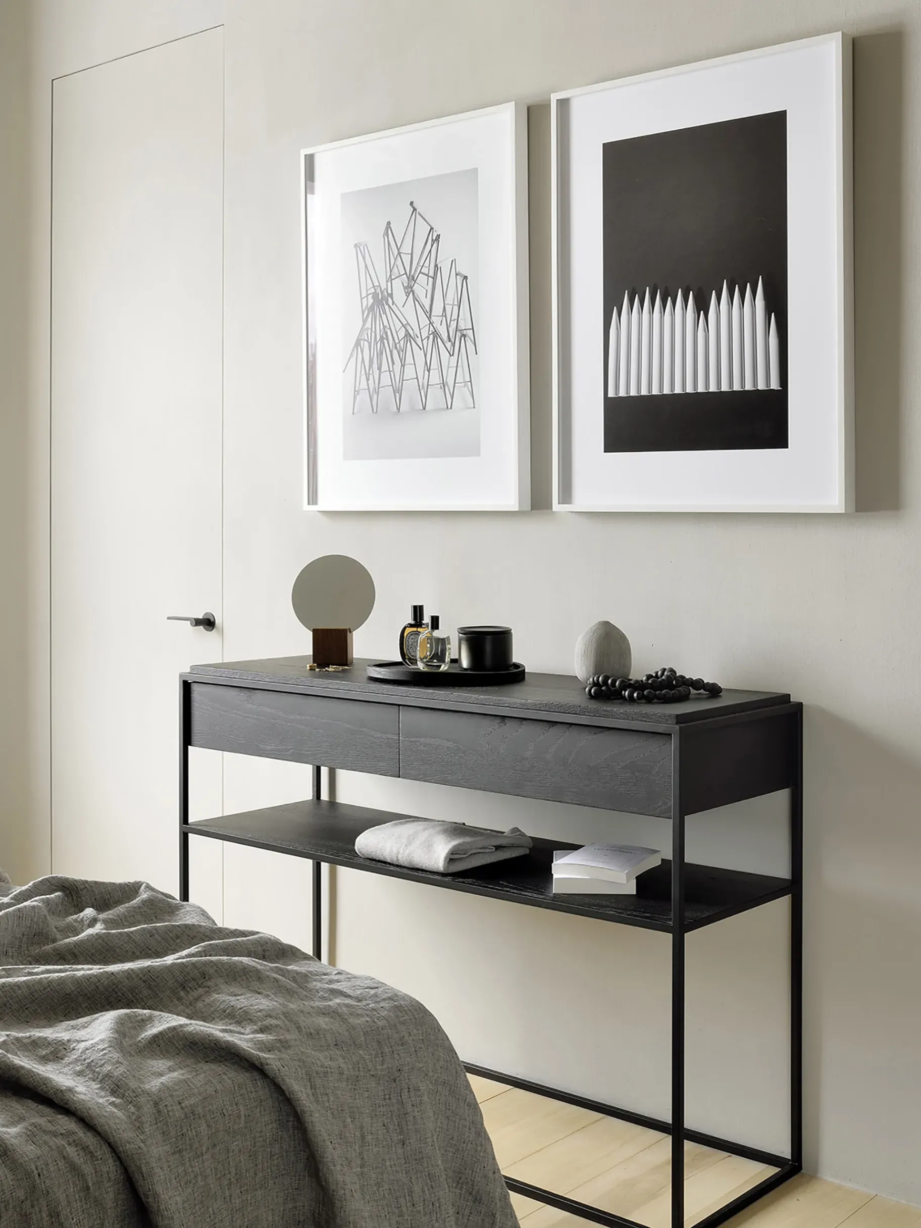 BENSIMON Tables & Consoles<Console monolit 2 tiroirs chene noir - ethnicraft #ffffff