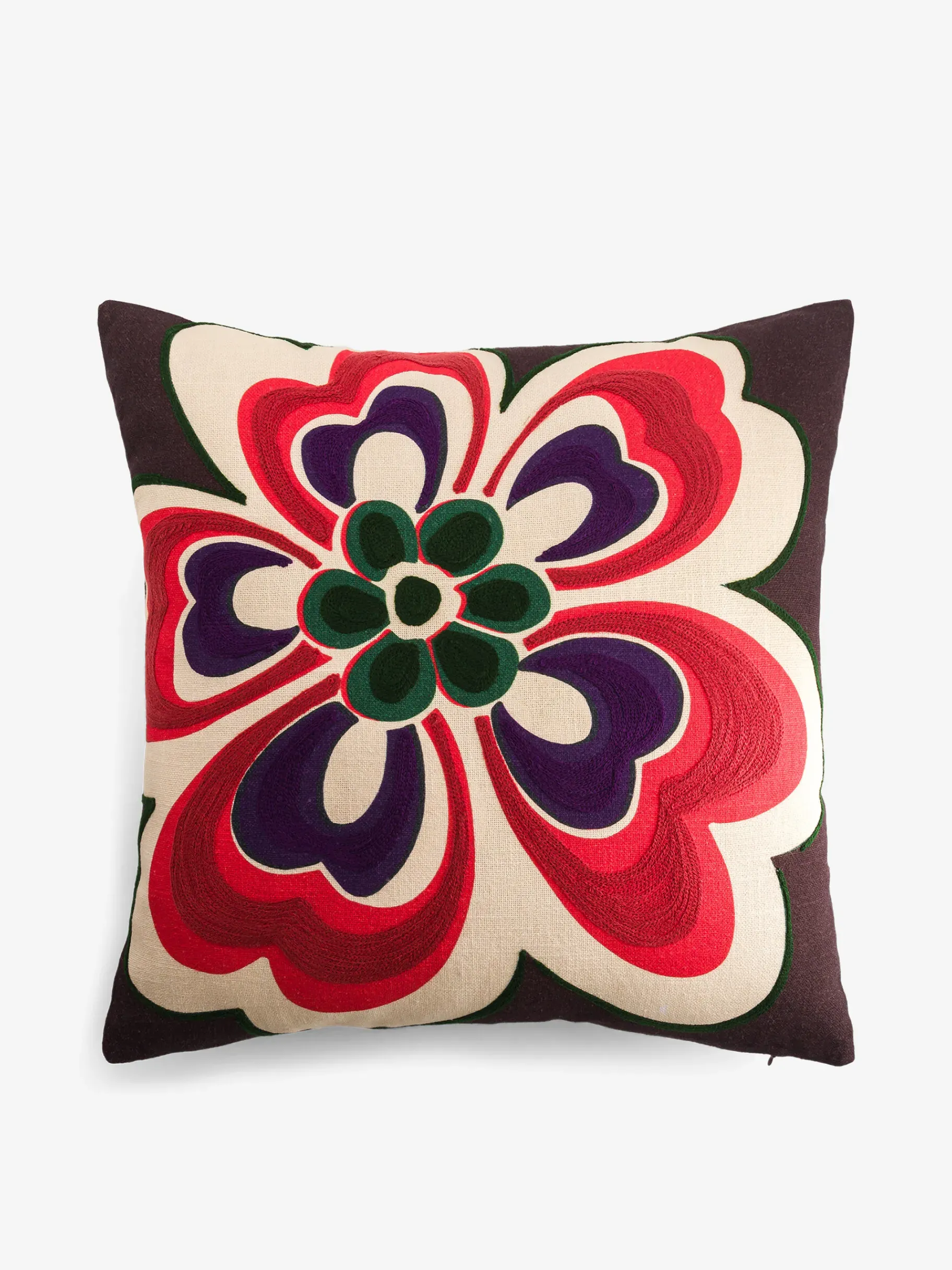 BENSIMON Coussins|Coussins<Coussin flower 45x45 PRUNE