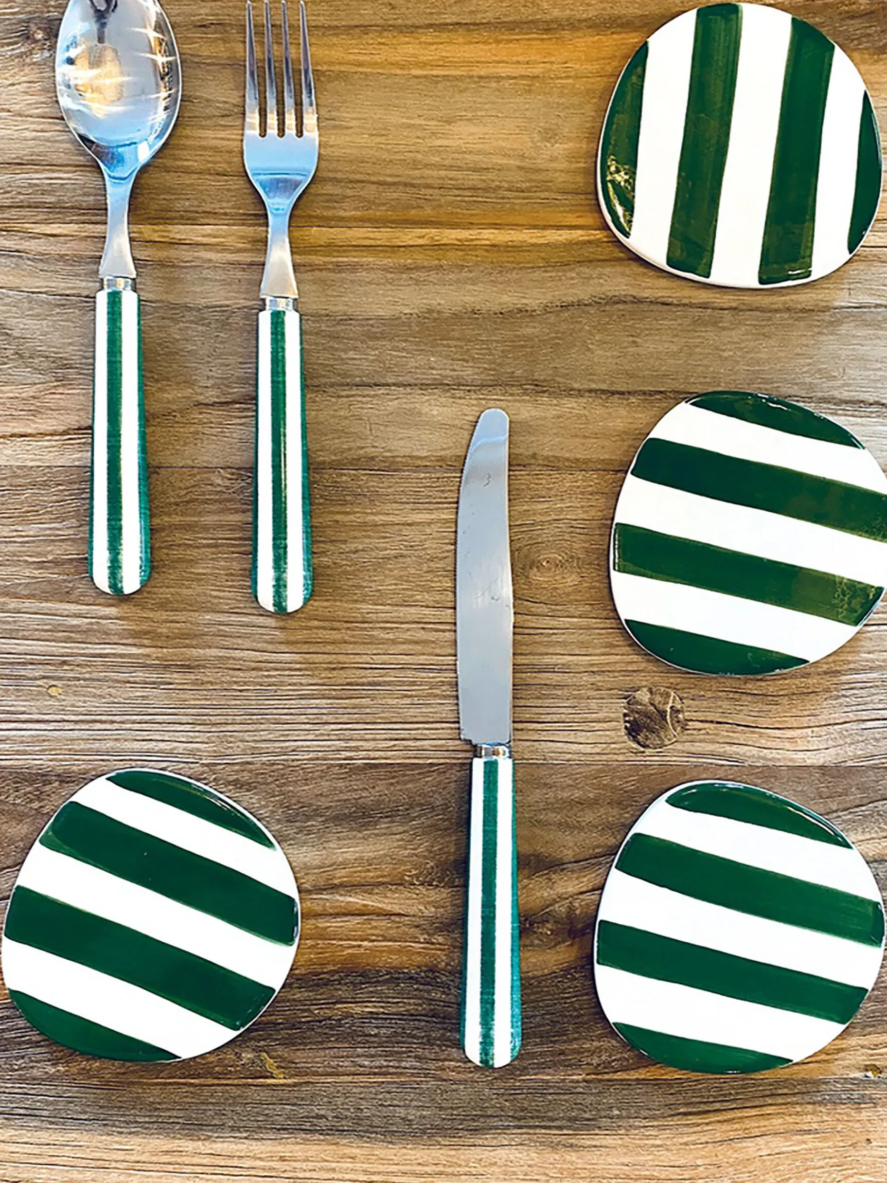 BENSIMON Accessoires De Table<Couteau paul rayure - opjet VERT