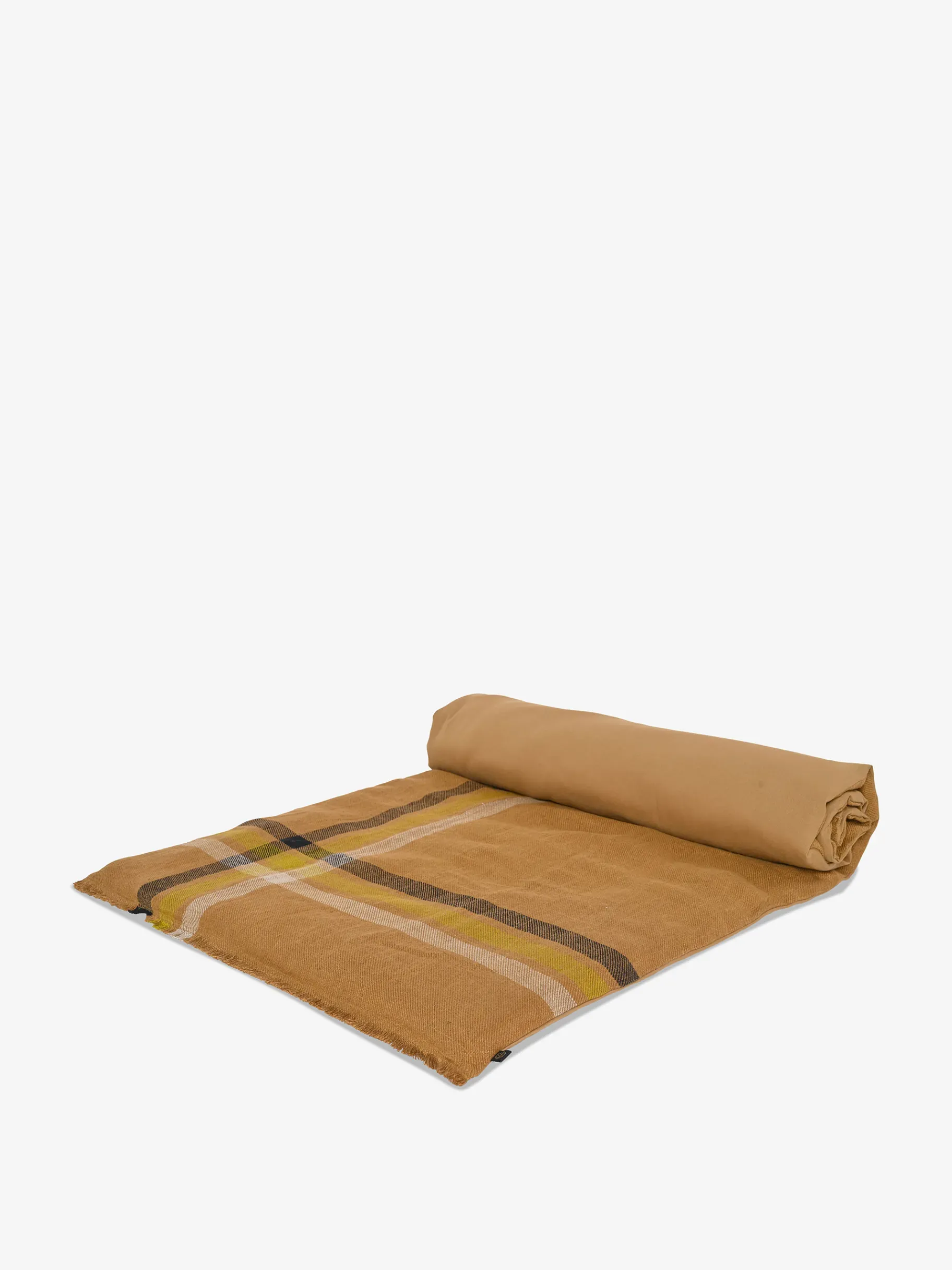 BENSIMON Plaids<Edredon lin ligne 85x200cm - har... CHARBON