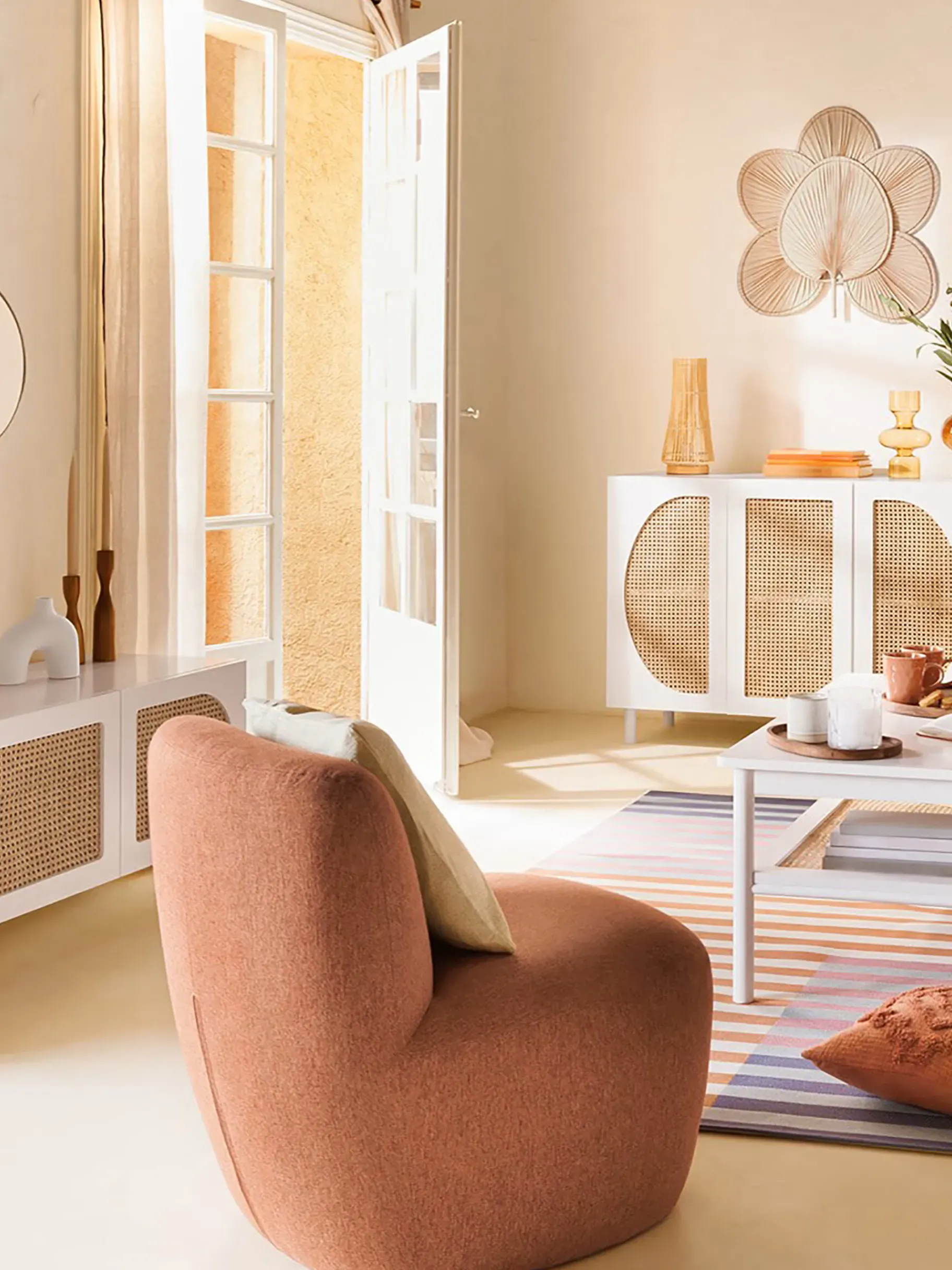 BENSIMON Fauteuils & Canapés<Fauteuil petty rouille - opjet CARREAUX SAFRAN