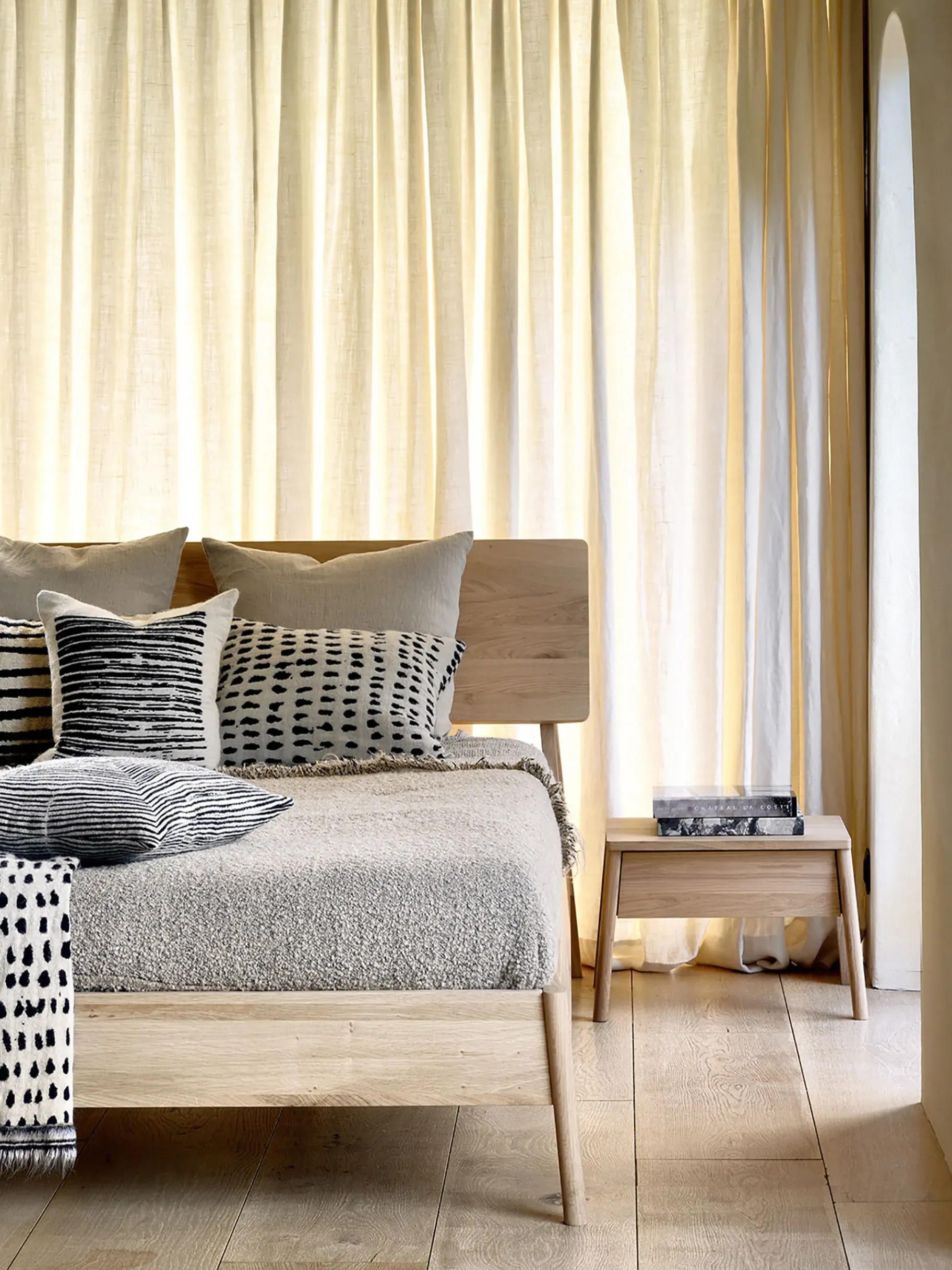 BENSIMON Lits & Sommiers<Lit air chene massif 160x200 cm - ethnicraft #ffffff