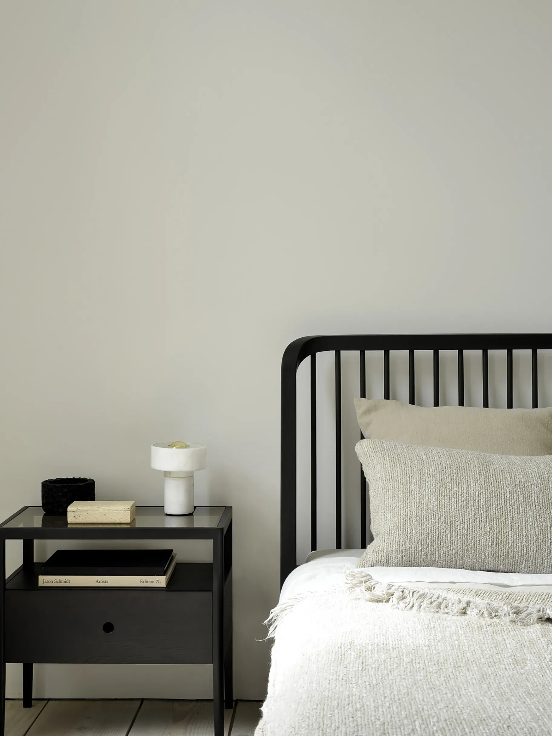 BENSIMON Lits & Sommiers<Lit spindle chene noir 180x200 cm - ethnicraft #ffffff