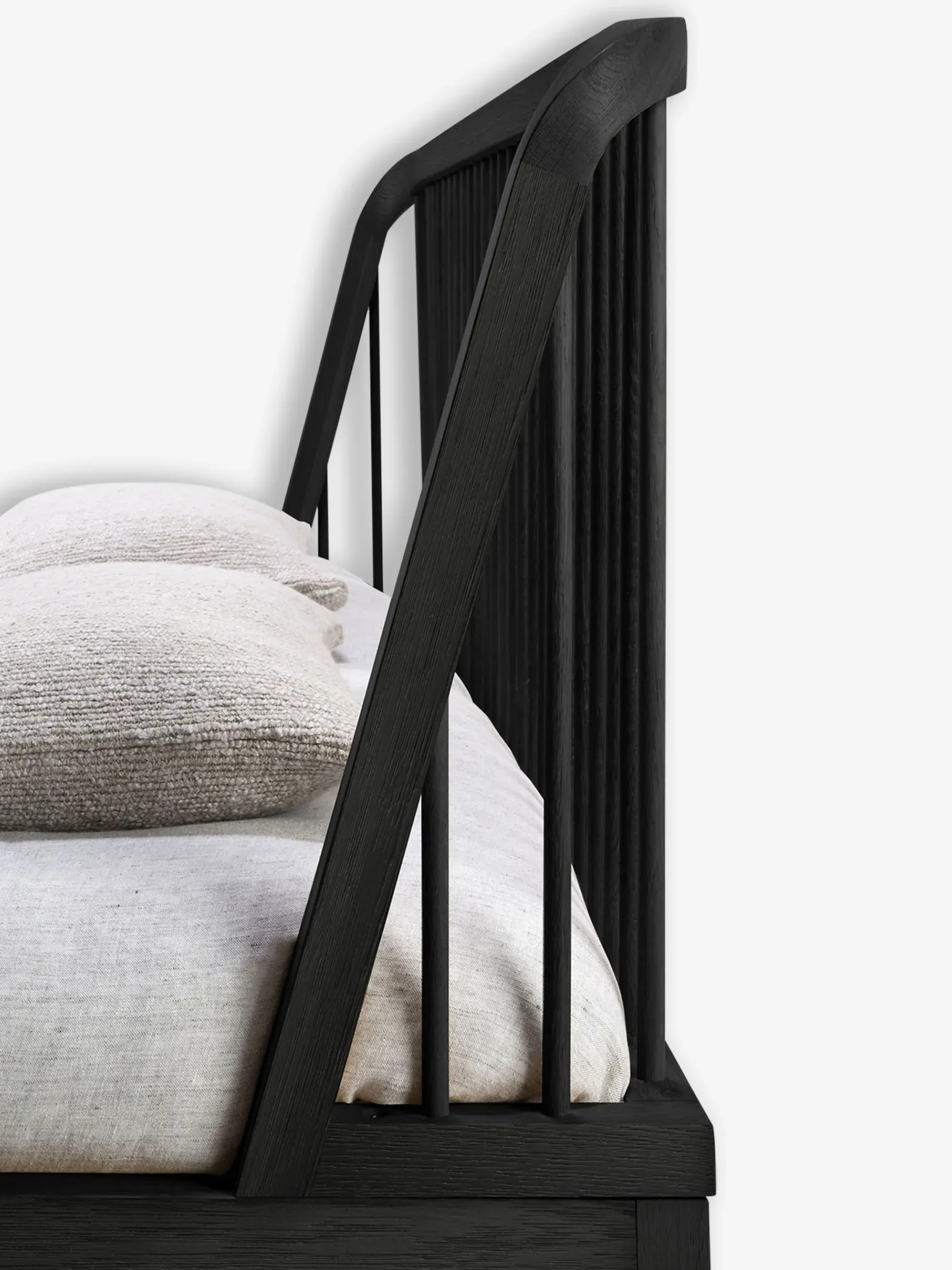 BENSIMON Lits & Sommiers<Lit spindle chene noir 160x200 cm - ethnicraft #ffffff