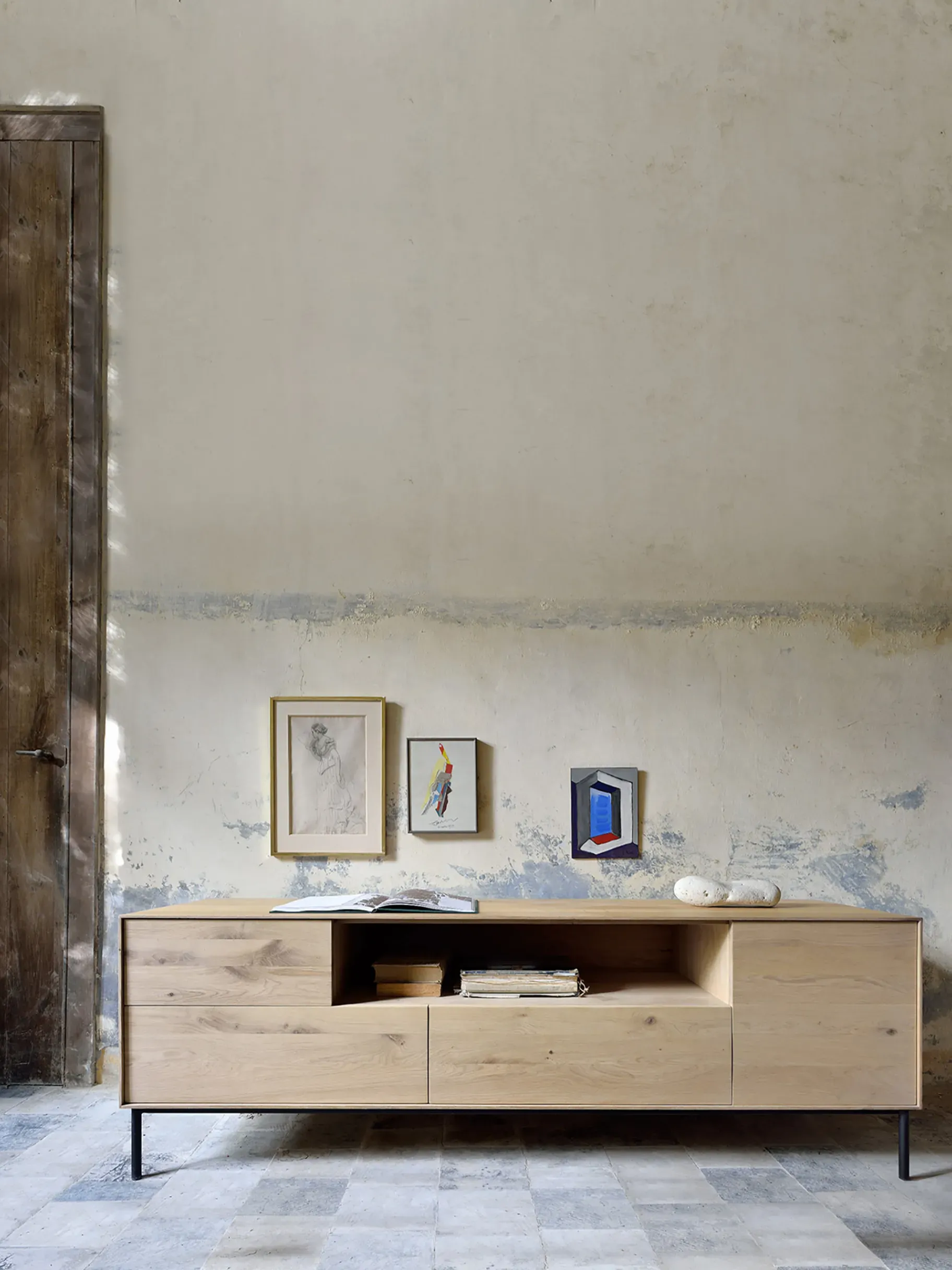 BENSIMON Tables & Consoles<Meuble tv whitebird chene massif - ethnicraft #ffffff