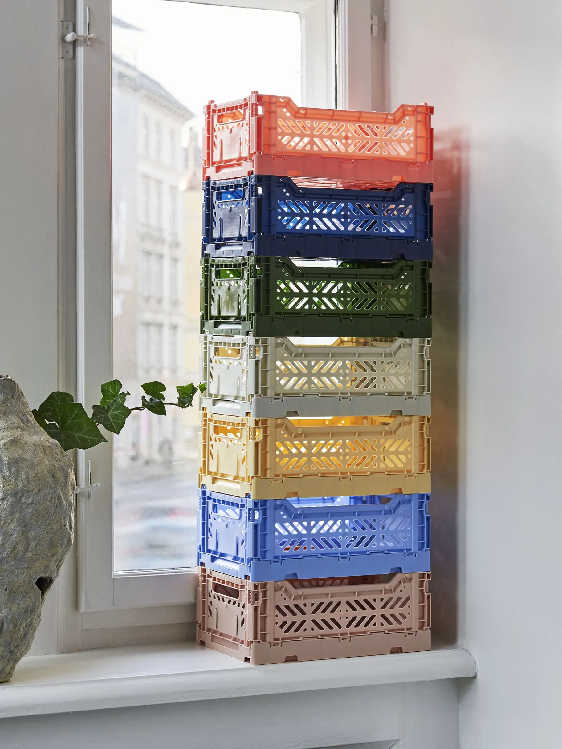 BENSIMON Paniers Et Caisses<Panier colour crate m polypropylene recycle bleu marine - hay NAVY
