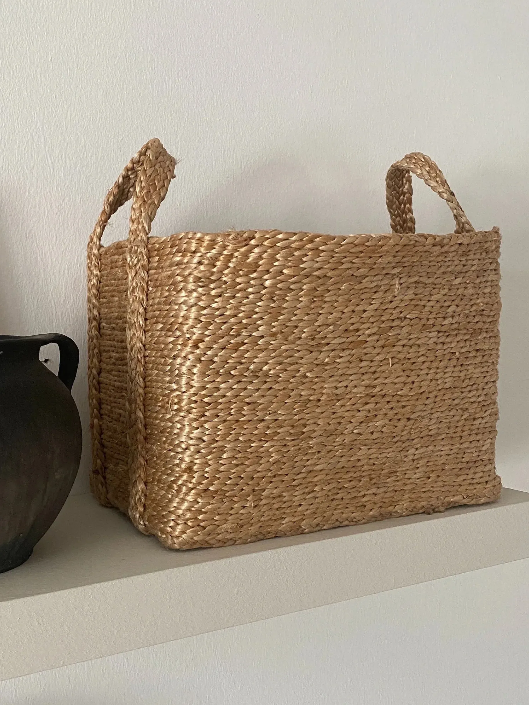 BENSIMON Paniers Et Caisses<Panier jute m 30x45x30cm - reve vert NATUREL