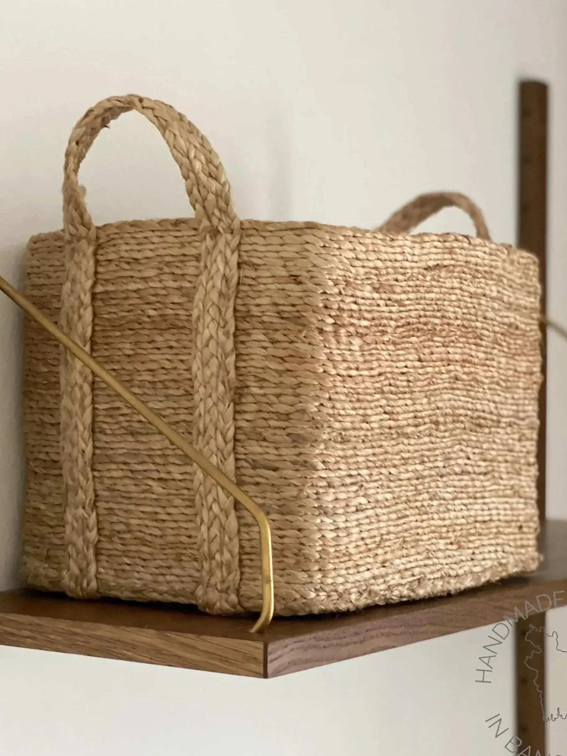 BENSIMON Paniers Et Caisses<Panier jute m 30x45x30cm - reve vert NATUREL