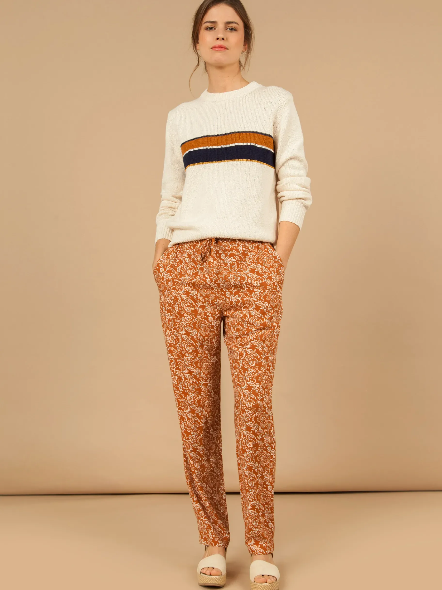 BENSIMON Pantalons<Pantalon bou FLEURS INDIENNES