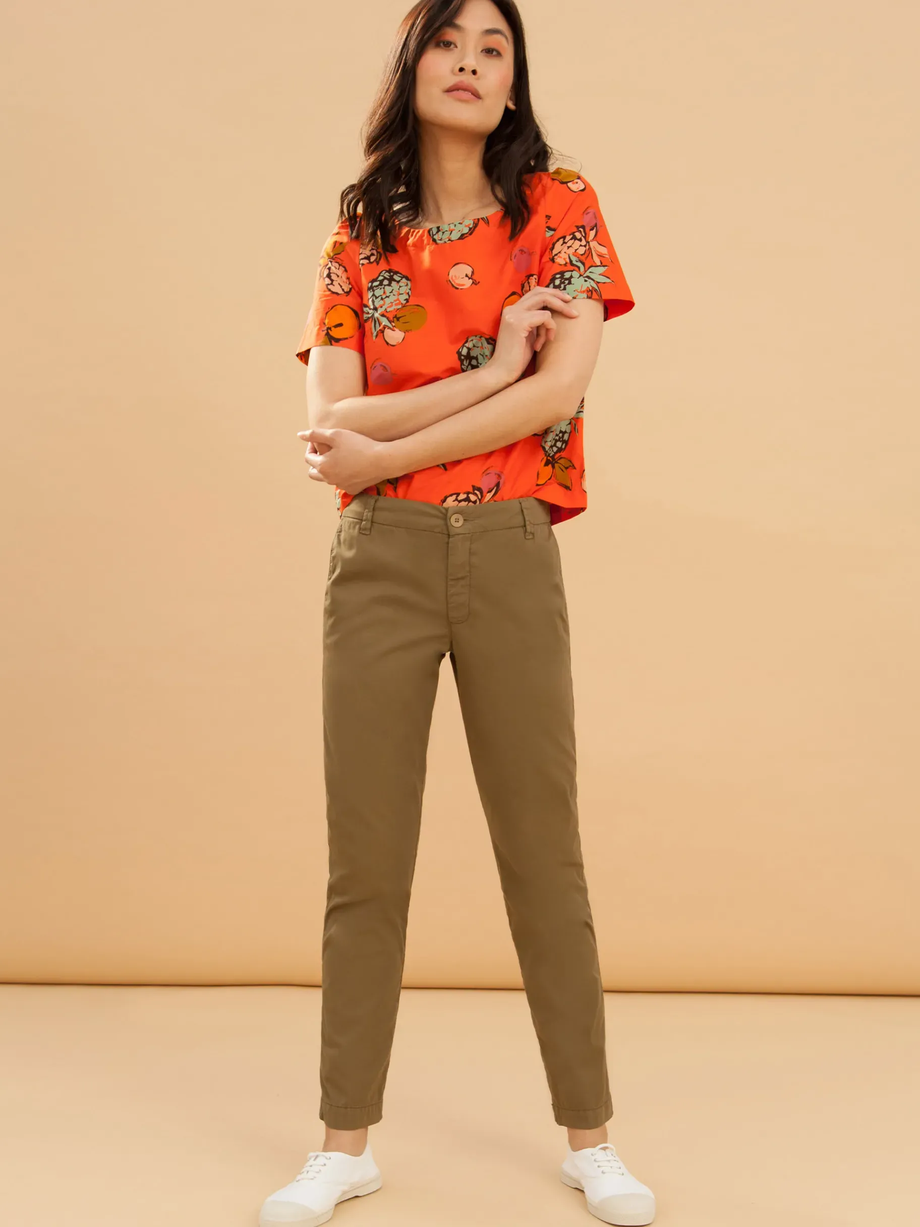 BENSIMON Pantalons<Pantalon chinoso KAKI