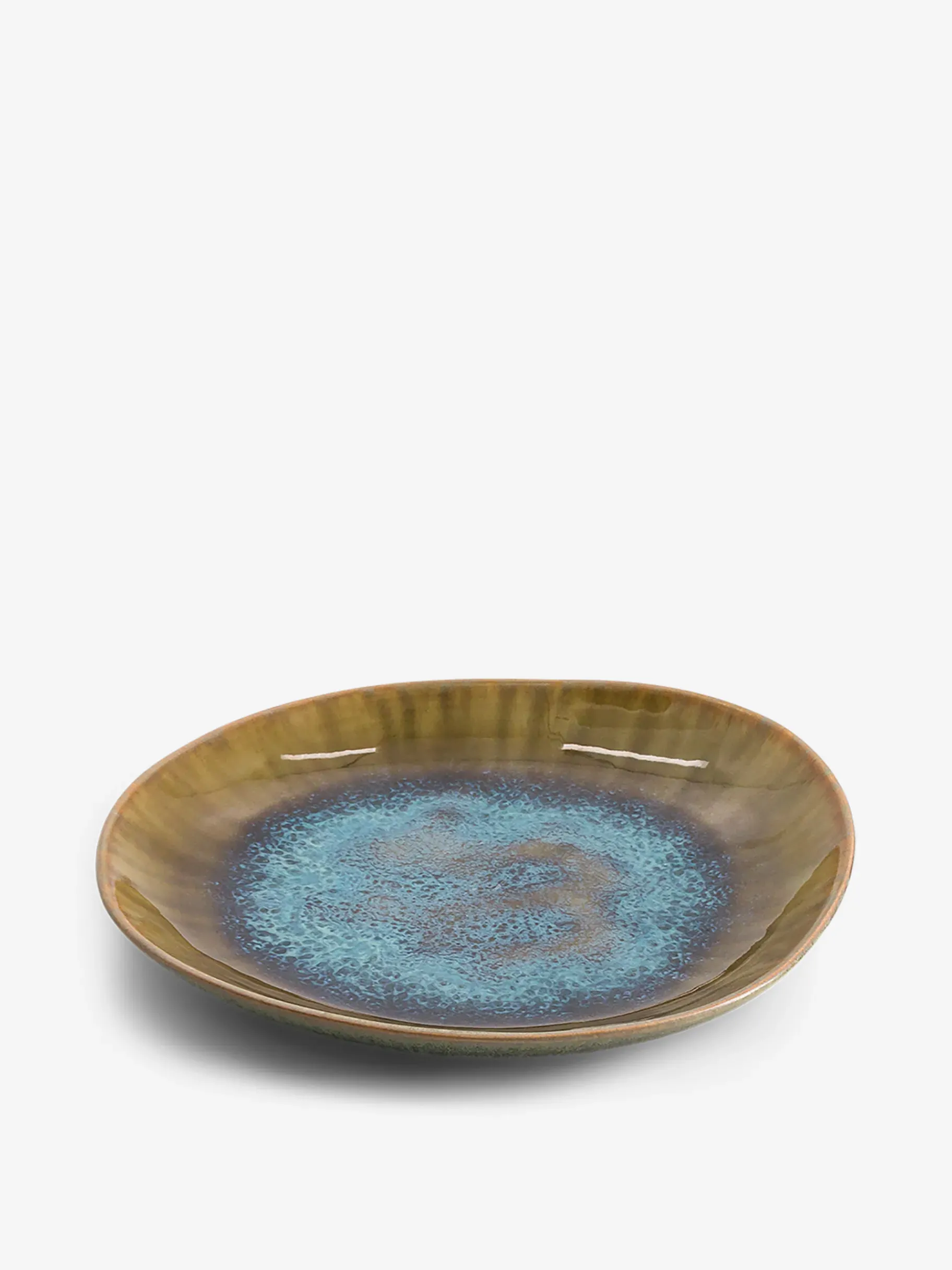 BENSIMON Assiettes<Petite assiette et ocre a effet BLEU