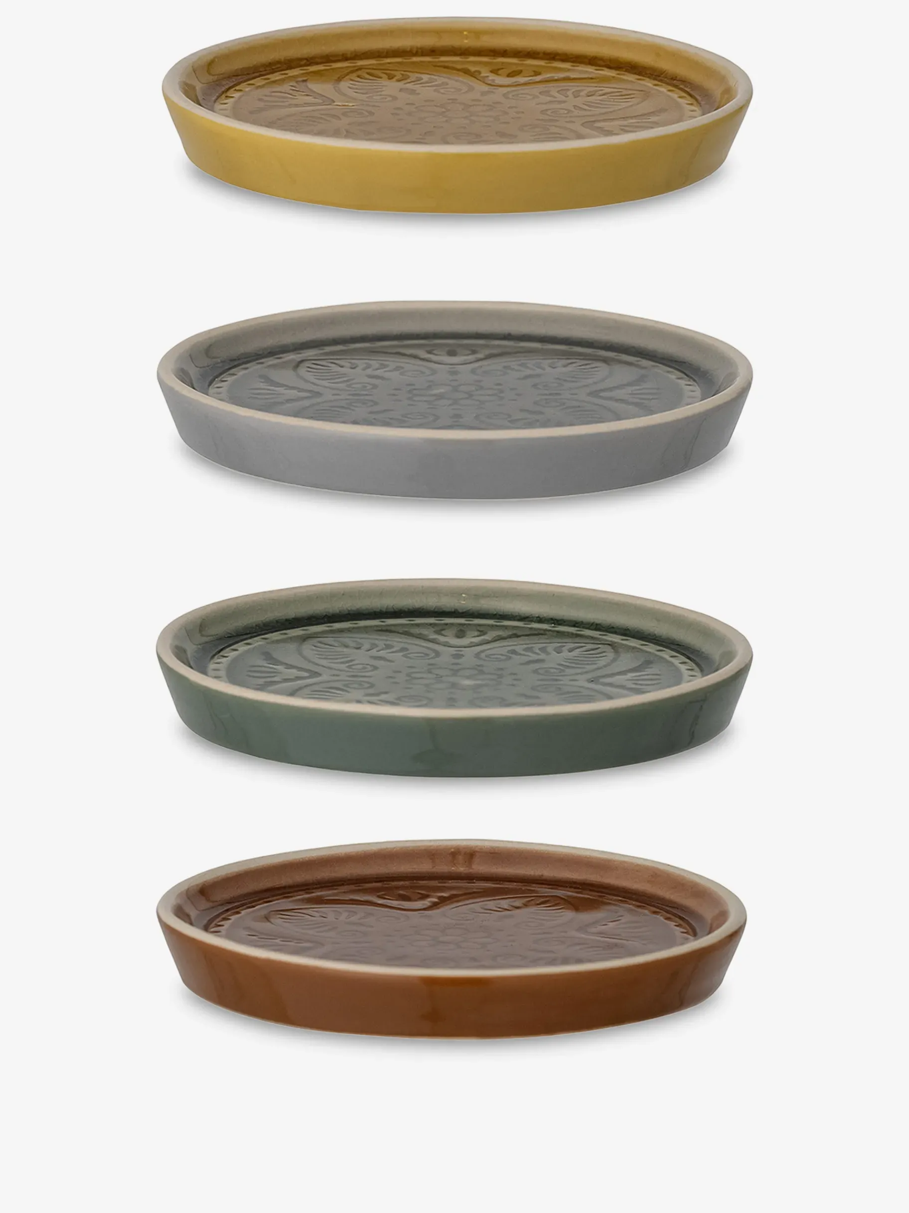 BENSIMON Assiettes<4 petites assiettes rani gres - blooming... MULTICOLORE