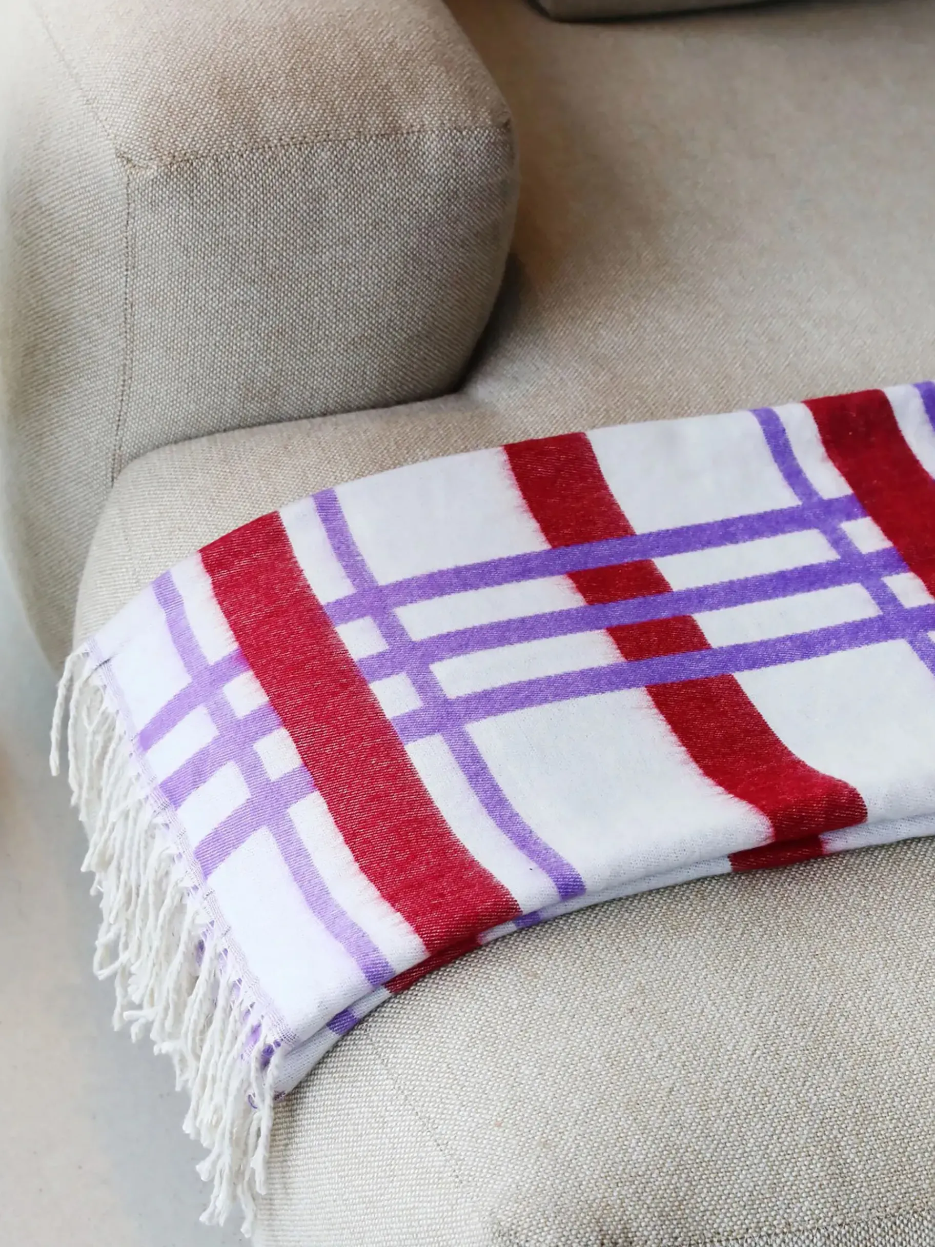 BENSIMON Plaids<Plaid plano 130x200cm - &klevering ROUGE
