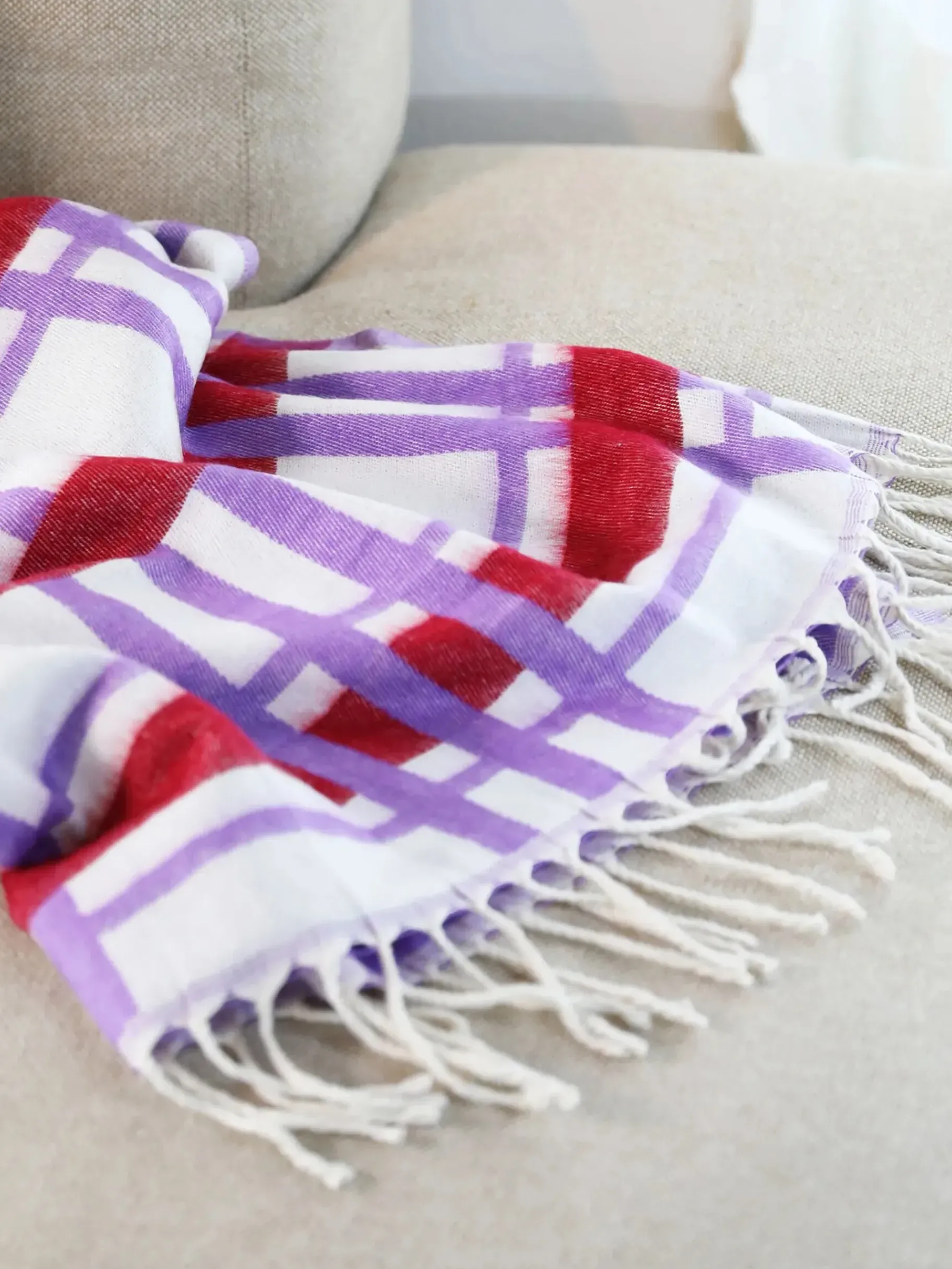 BENSIMON Plaids<Plaid plano 130x200cm - &klevering ROUGE