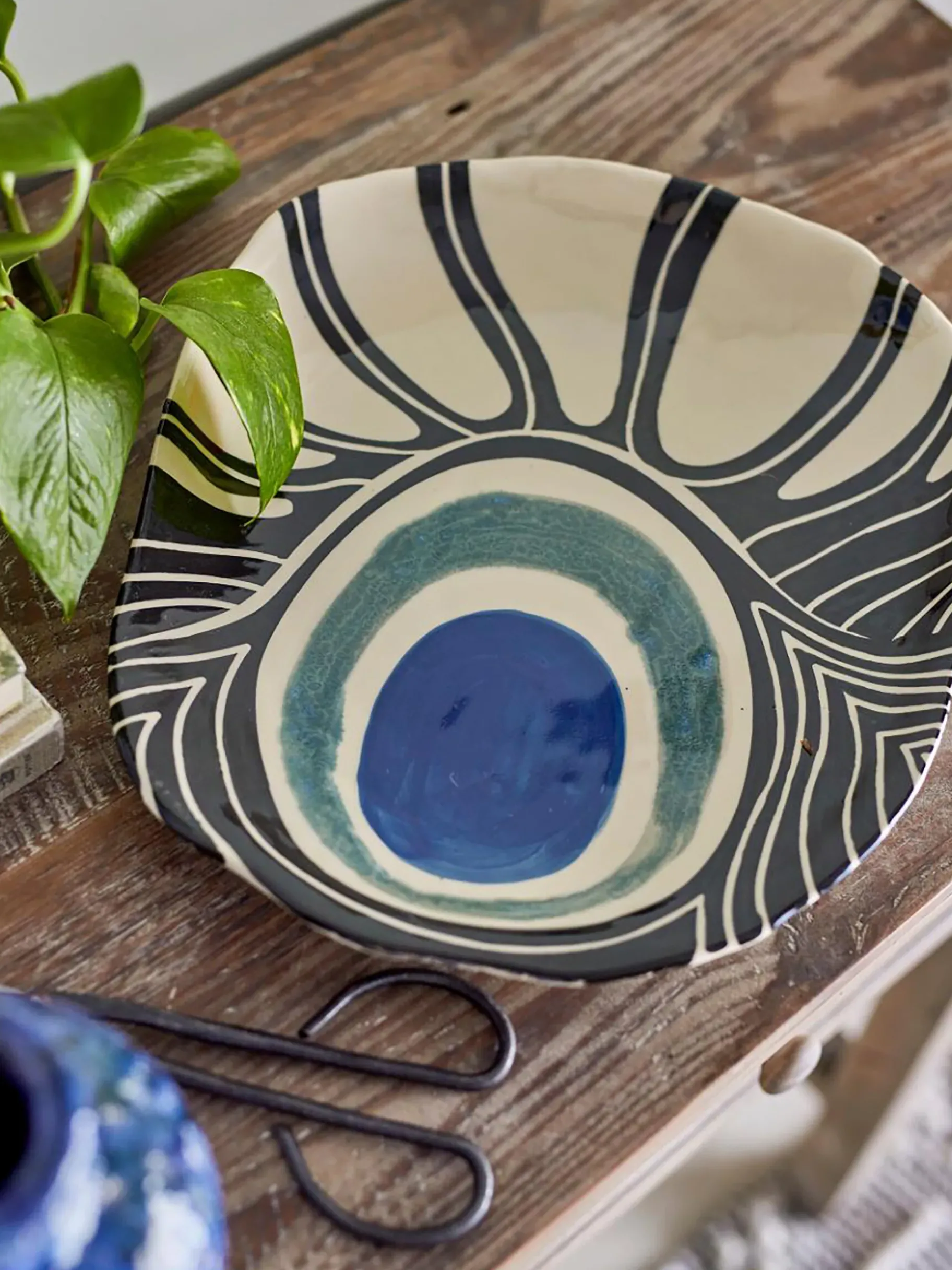 BENSIMON Accessoires De Table<Plateau yamato gres - bloomingville BLEU