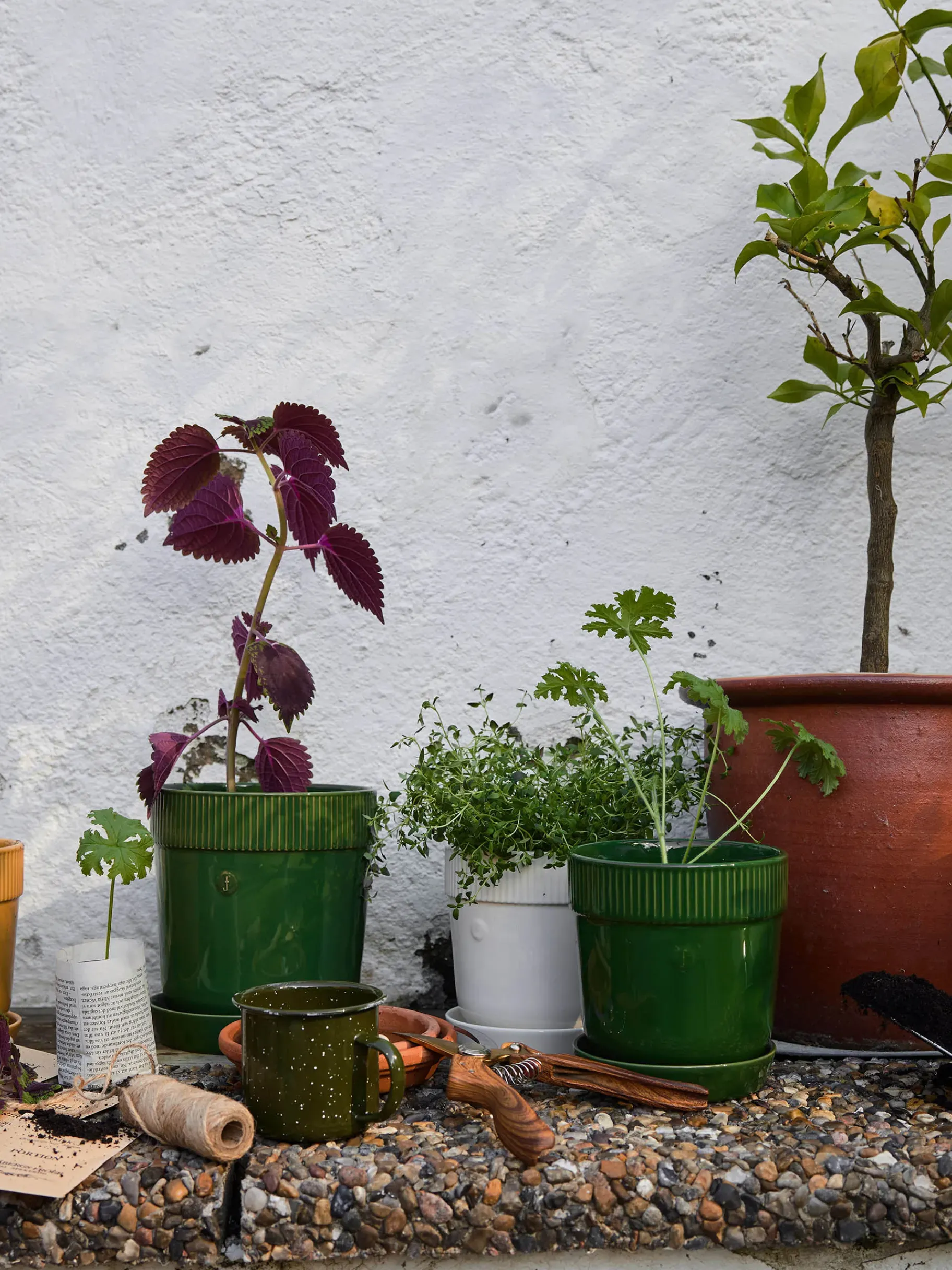 BENSIMON Vases|Objets Décoratifs<Pot plante m gres gres 17x19cm ... MOUTARDE