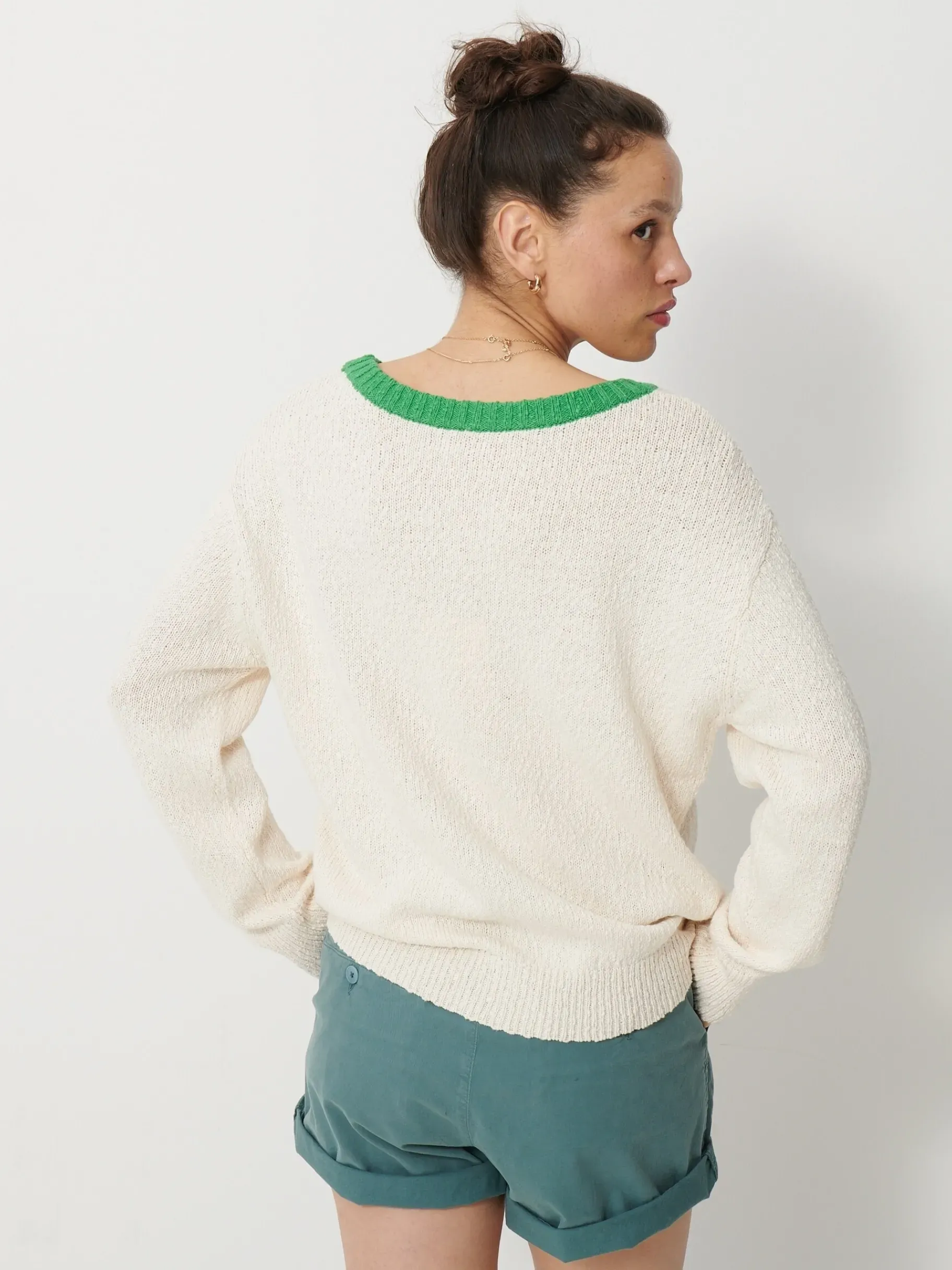 BENSIMON Pulls, Sweats & Gilets<Pull moby IVOIRE