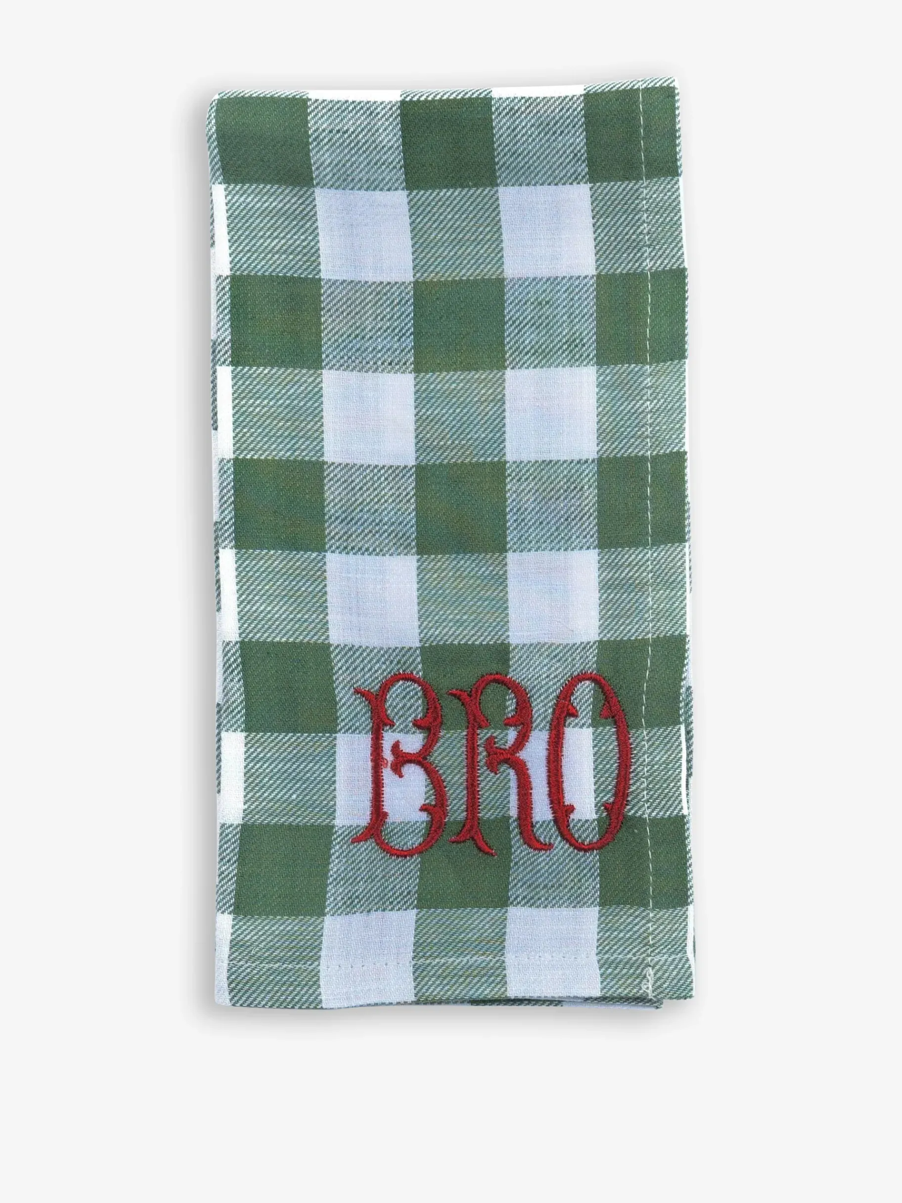 BENSIMON Accessoires De Table|Linge De Maison<Serviette brodee brother coton - bi... VERT
