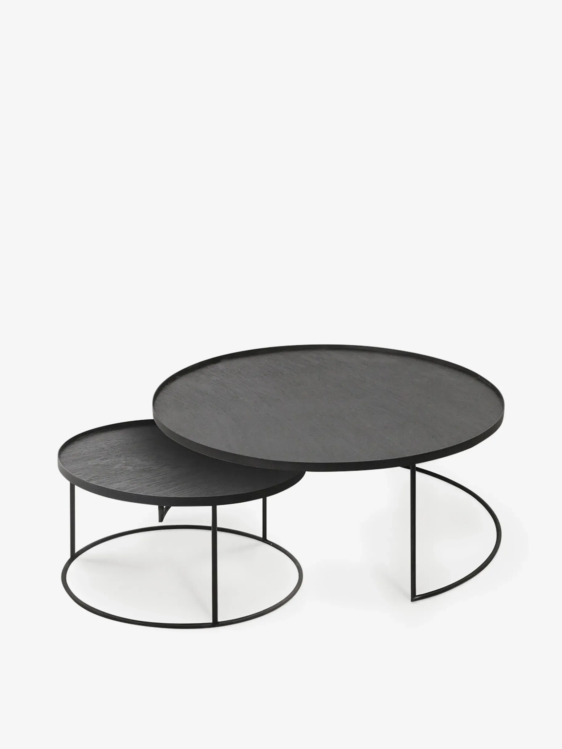 BENSIMON Tables & Consoles<Set de 2 tables basses a plateaux - ethnicraft NOIR
