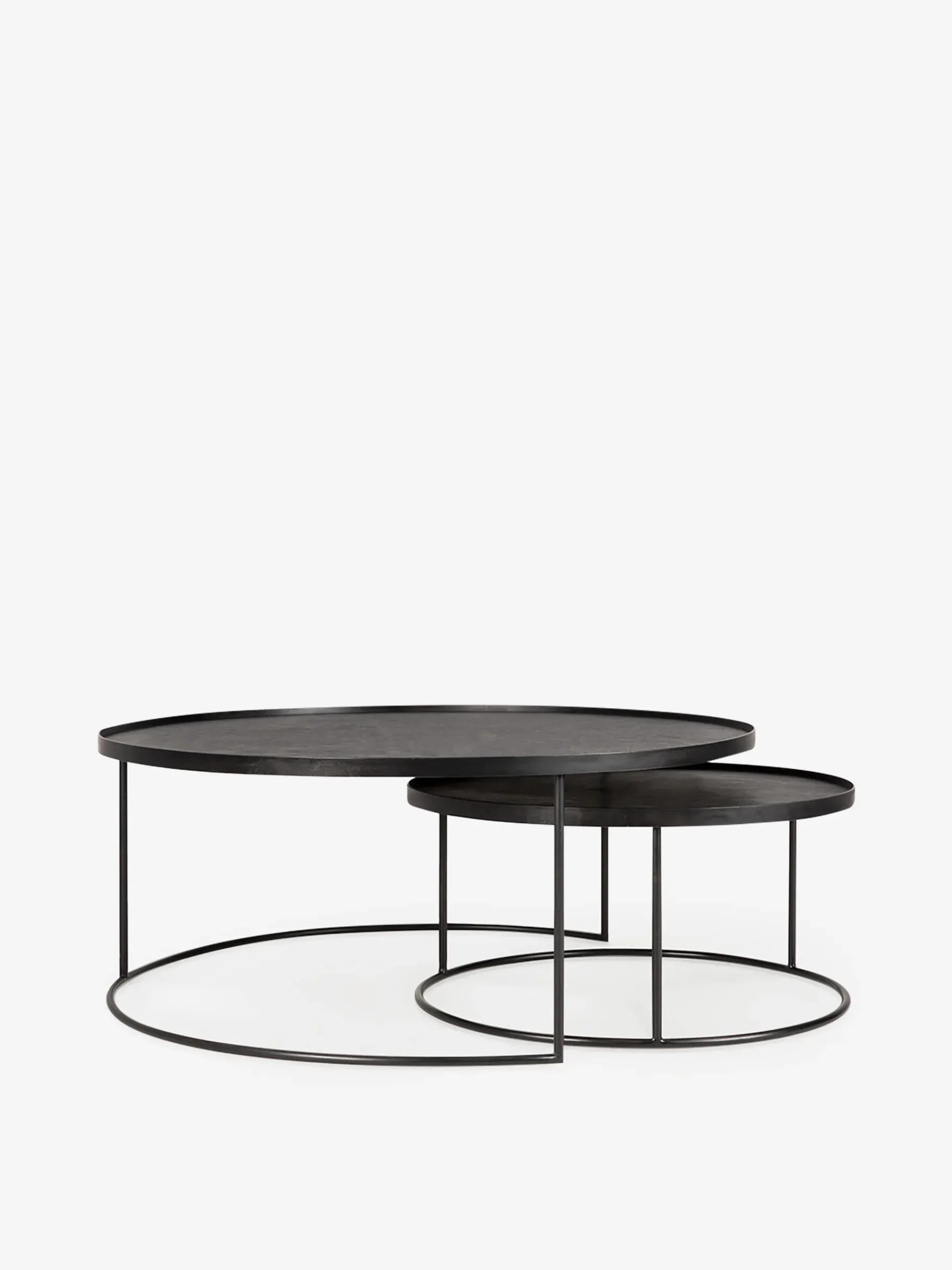 BENSIMON Tables & Consoles<Set de 2 tables basses a plateaux - ethnicraft NOIR