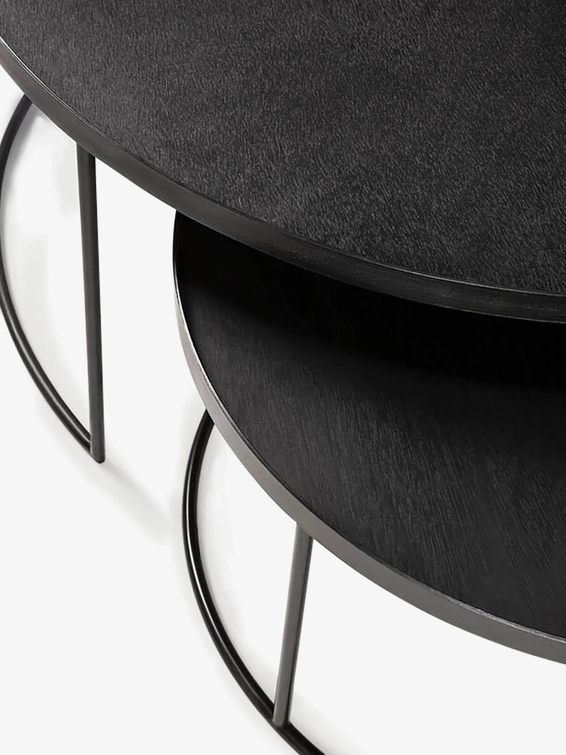 BENSIMON Tables & Consoles<Set de 2 tables basses a plateaux - ethnicraft NOIR