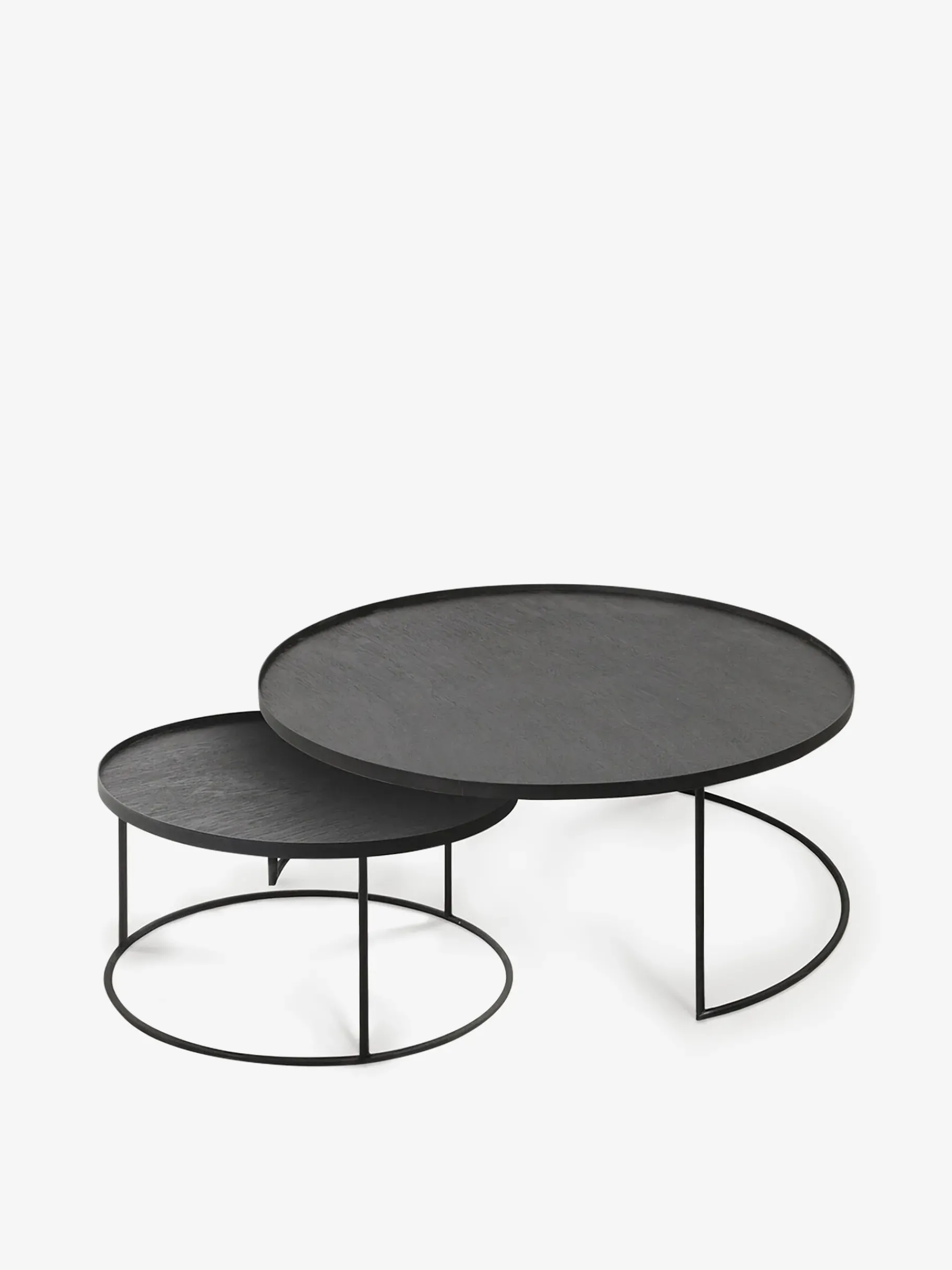 BENSIMON Tables & Consoles<Set de 2 tables basses a plateaux - ethnicraft NOIR