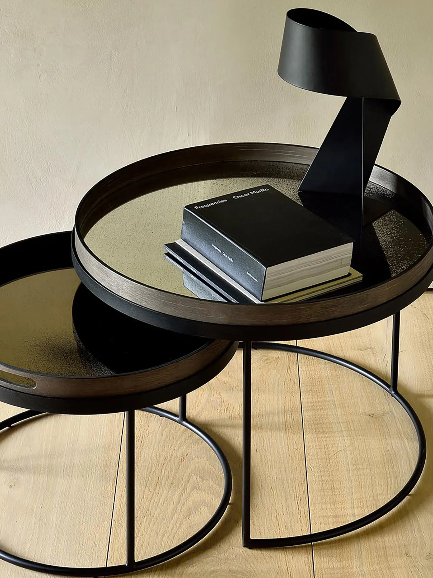 BENSIMON Tables & Consoles<Set de 2 tables basses a plateaux - ethnicraft NOIR