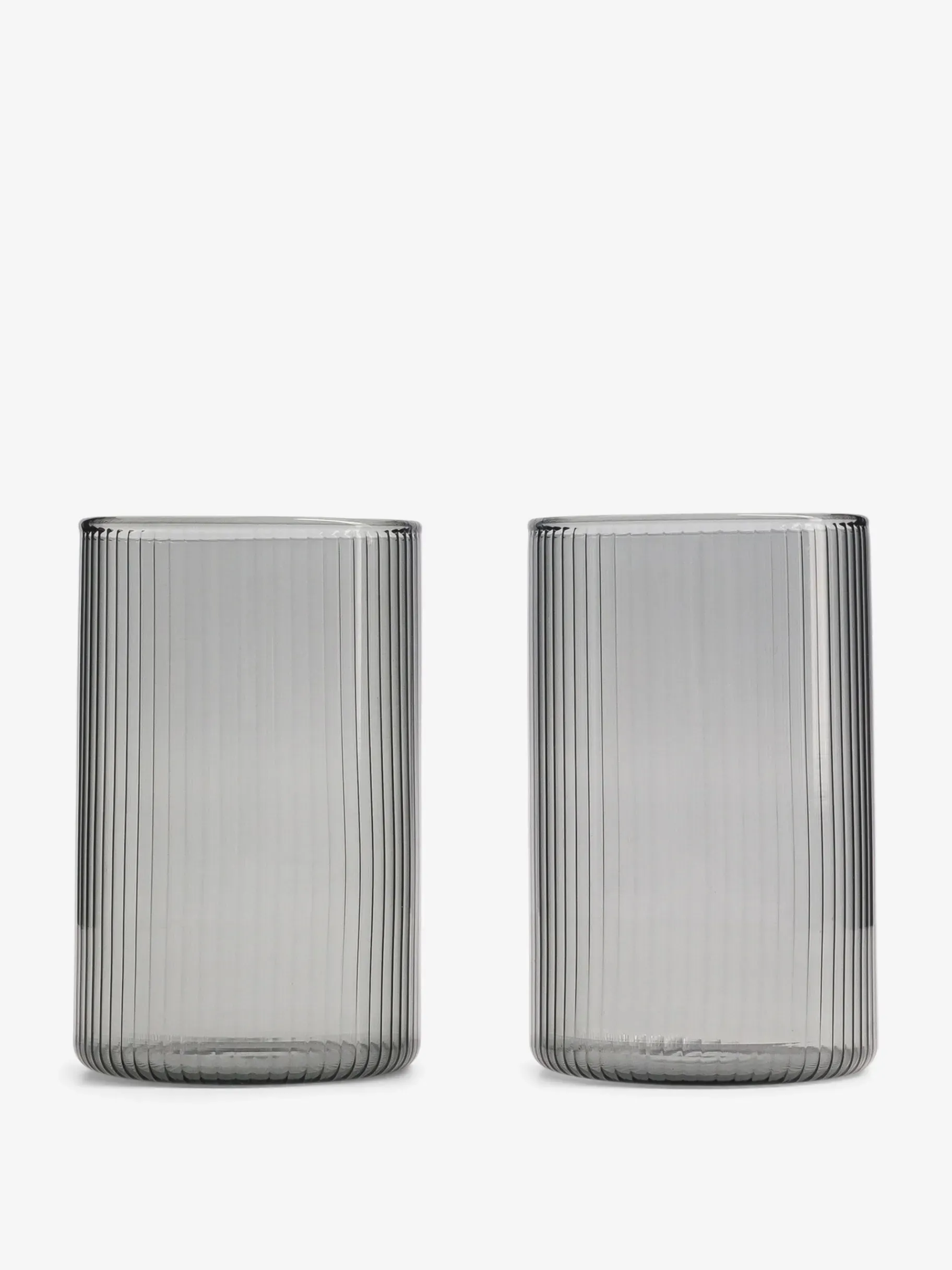 BENSIMON Verres & Carafes<Set 2 verres groove GRIS