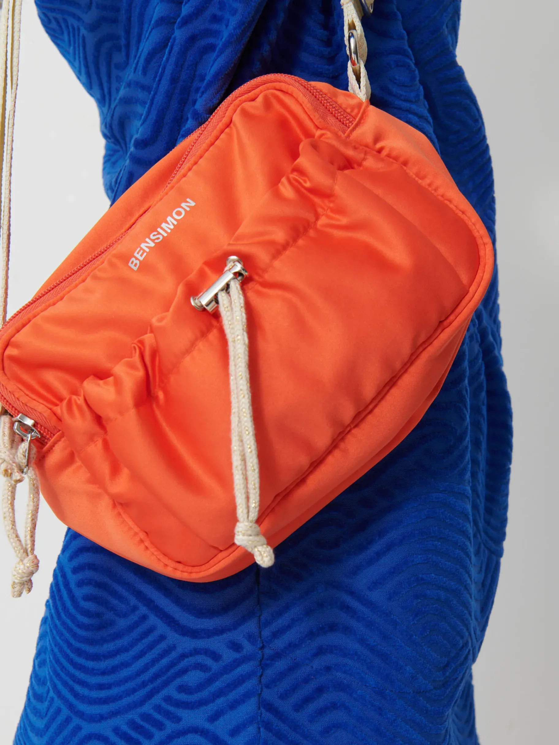 BENSIMON Sacs Porté Épaule<Small bag madras MANDARINE