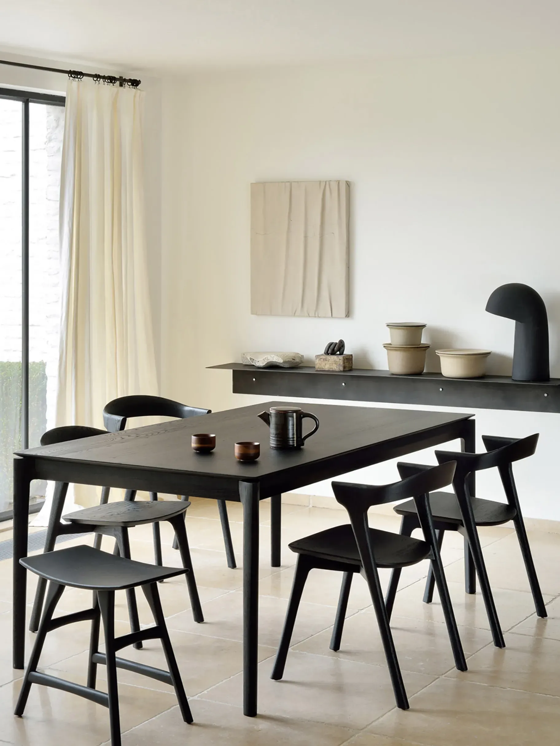 BENSIMON Tables & Consoles<Table a rallonge bok chene noir 180/280 cm - ethnicraft #ffffff