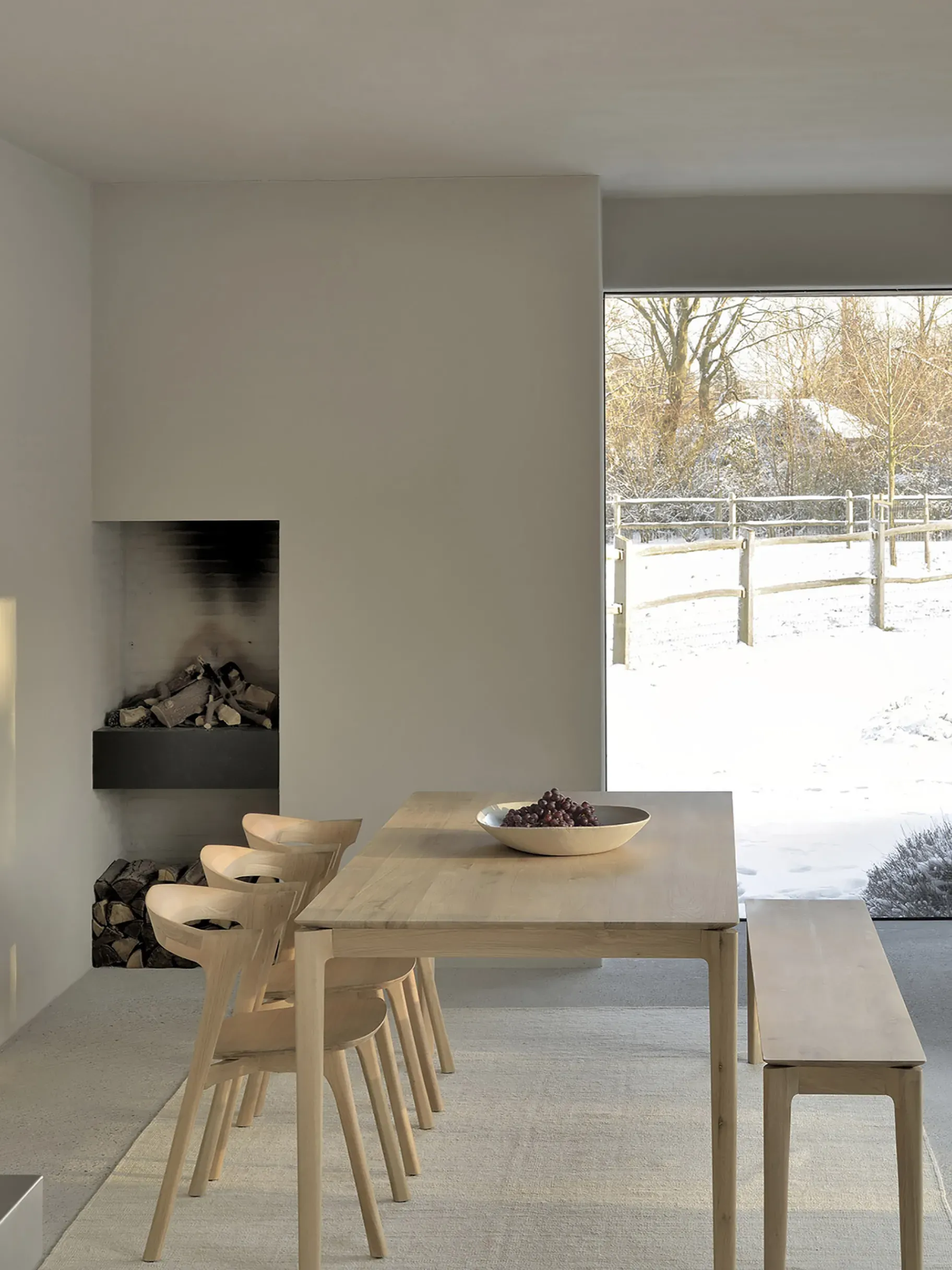 BENSIMON Tables & Consoles<Table bok chene massif 200 cm - ethnicraft #ffffff