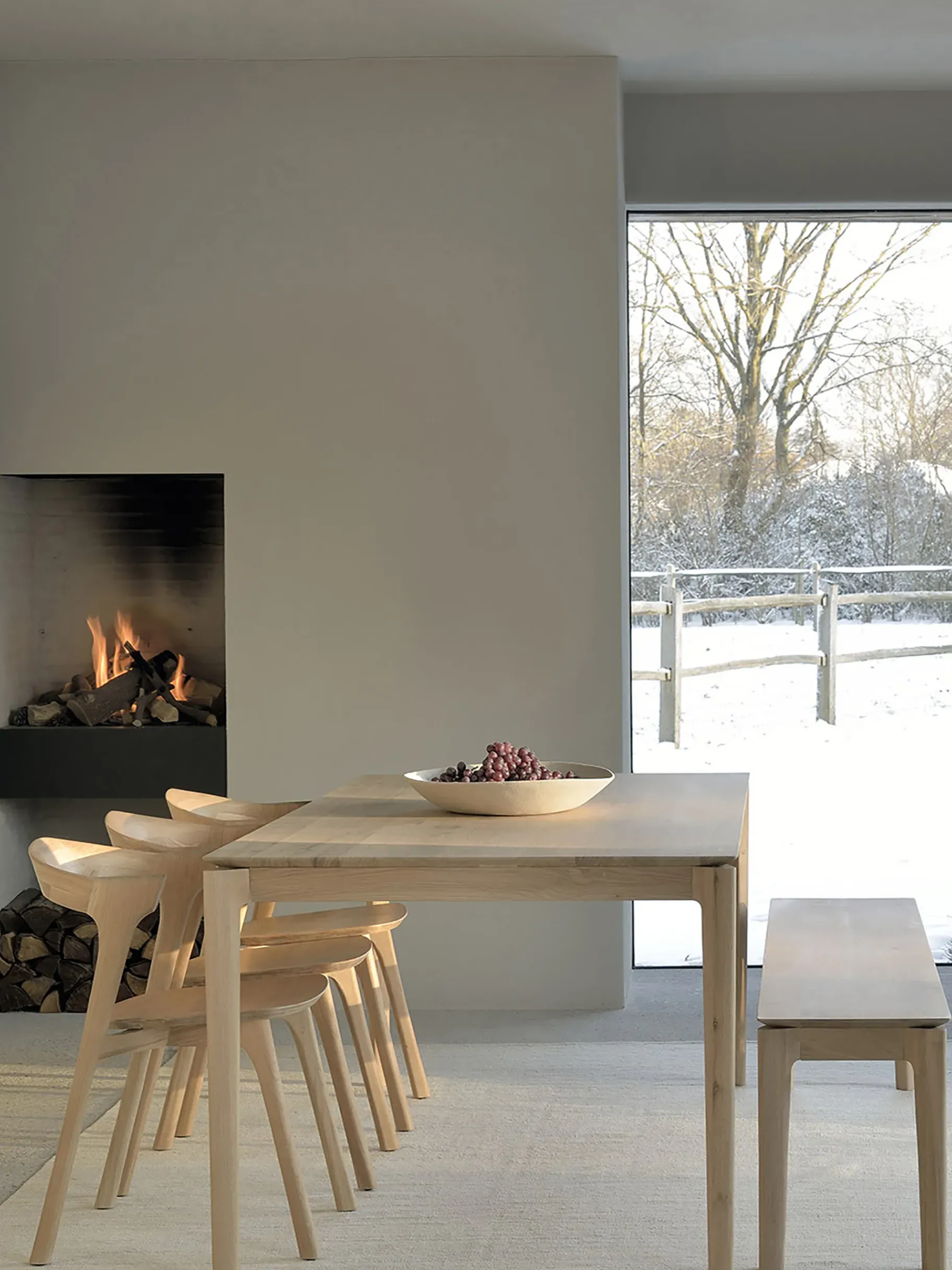 BENSIMON Tables & Consoles<Table bok chene massif 200 cm - ethnicraft #ffffff
