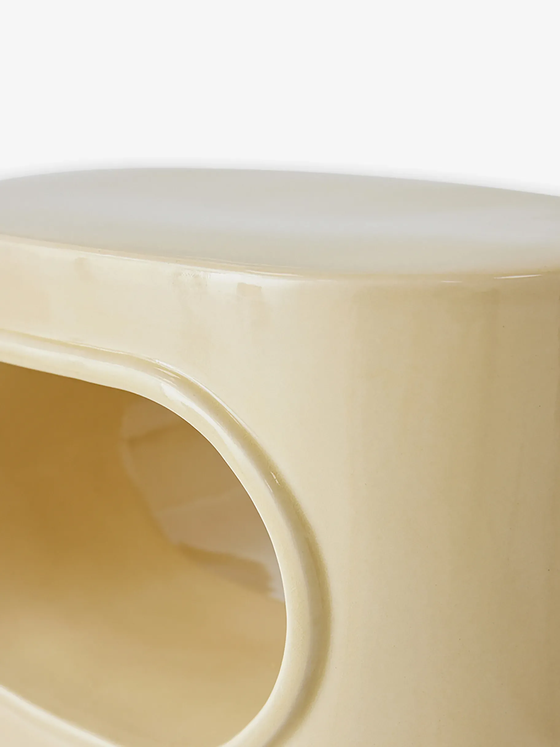 BENSIMON Tables & Consoles<Table d'appoint space ceramique emaillee - hk living CREME