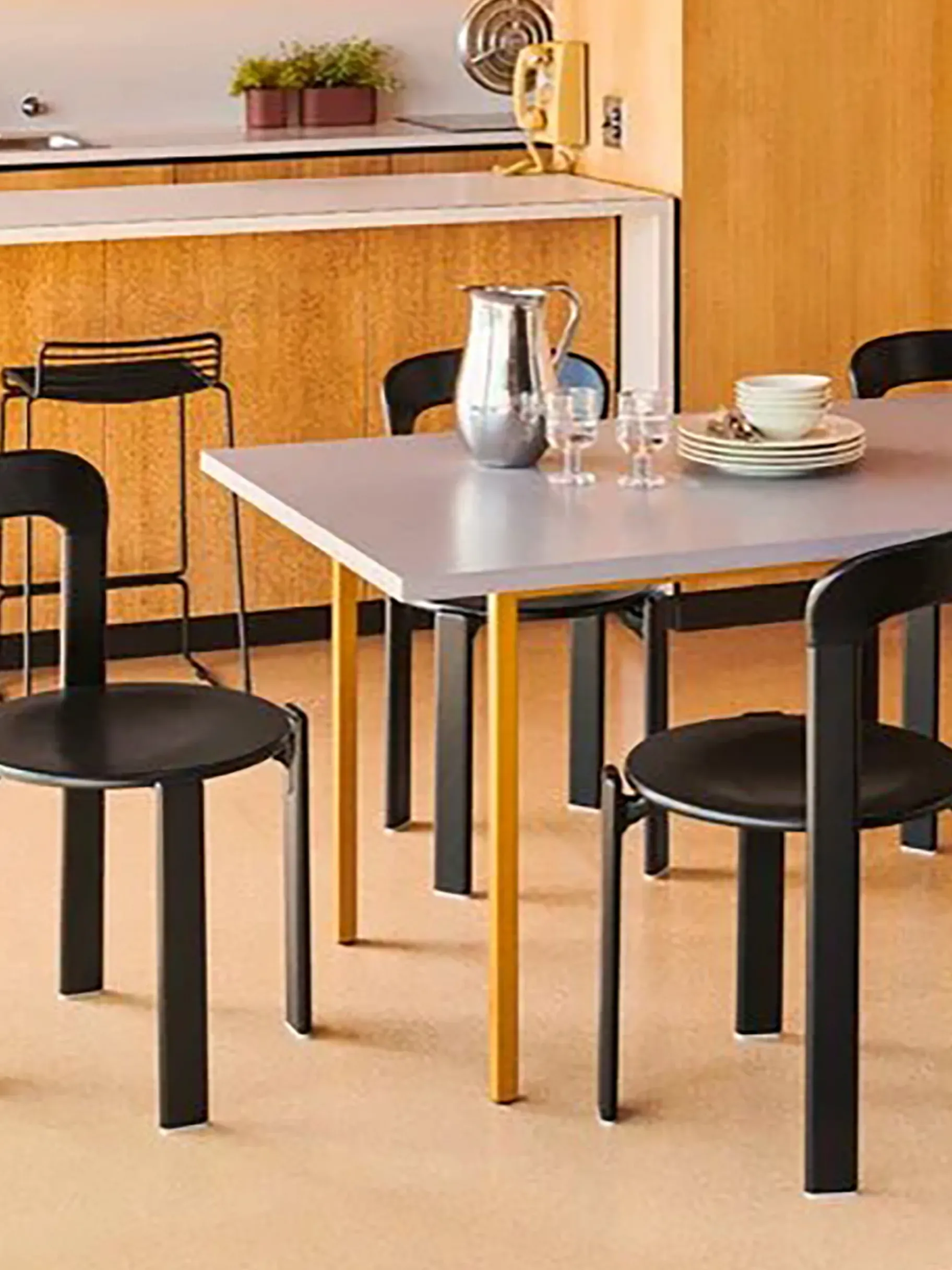 BENSIMON Tables & Consoles<Table rectangulaire two-colour muller van severen gris pied l200cm - hay OCRE