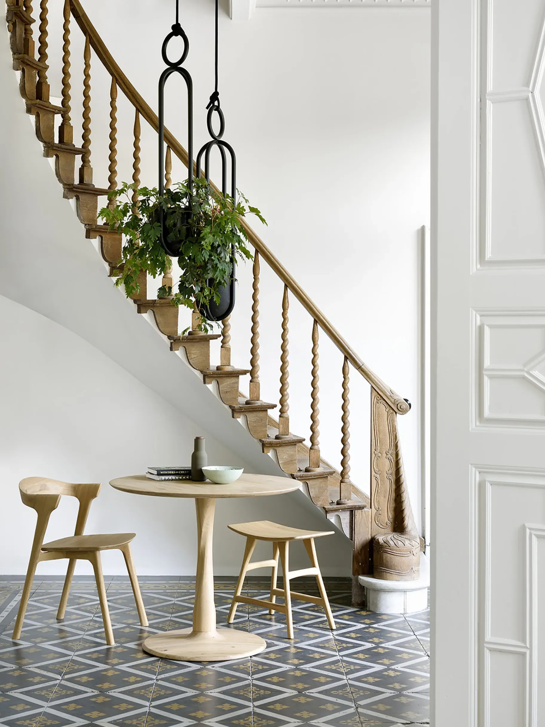 BENSIMON Tables & Consoles<Table ronde torsion chene massif d90 - ethnicraft CHENE CLAIR