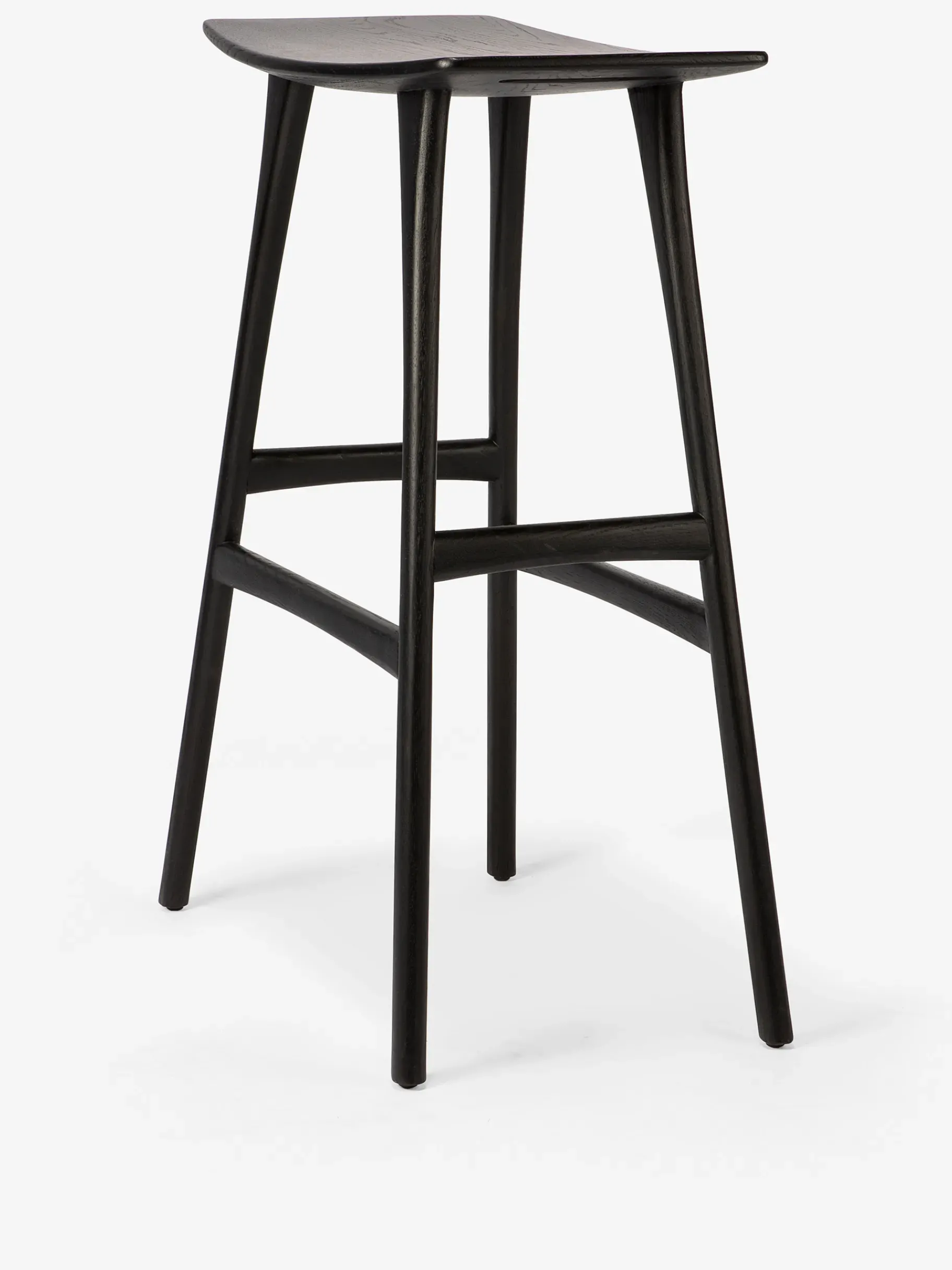 BENSIMON Chaises, Bancs & Tabourets<Tabouret haut osso grain and green chene massif noir - ethnicraft #ffffff