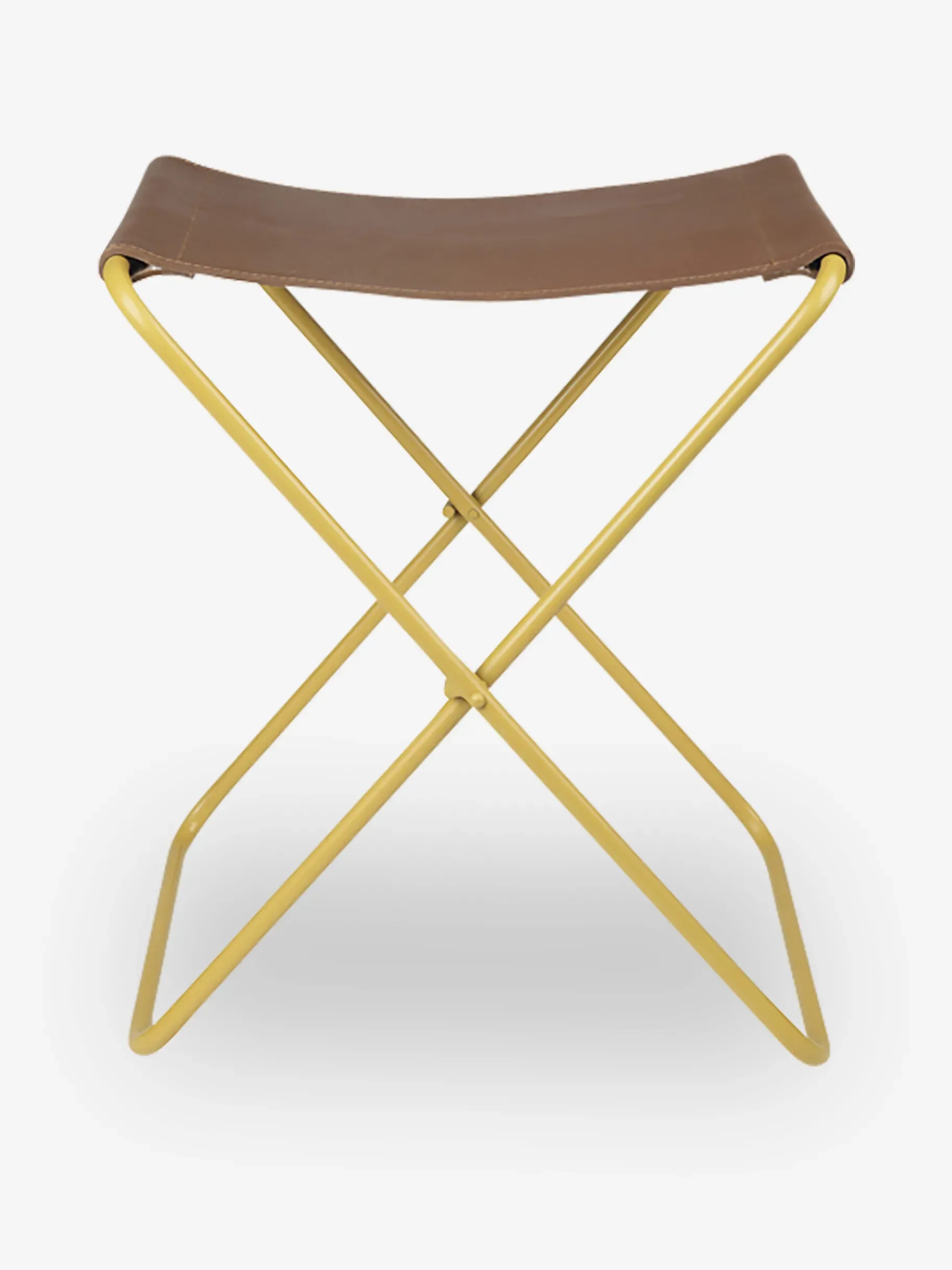 BENSIMON Chaises, Bancs & Tabourets<Tabouret pliable nola cuir acier - broste copenhagen JAUNE
