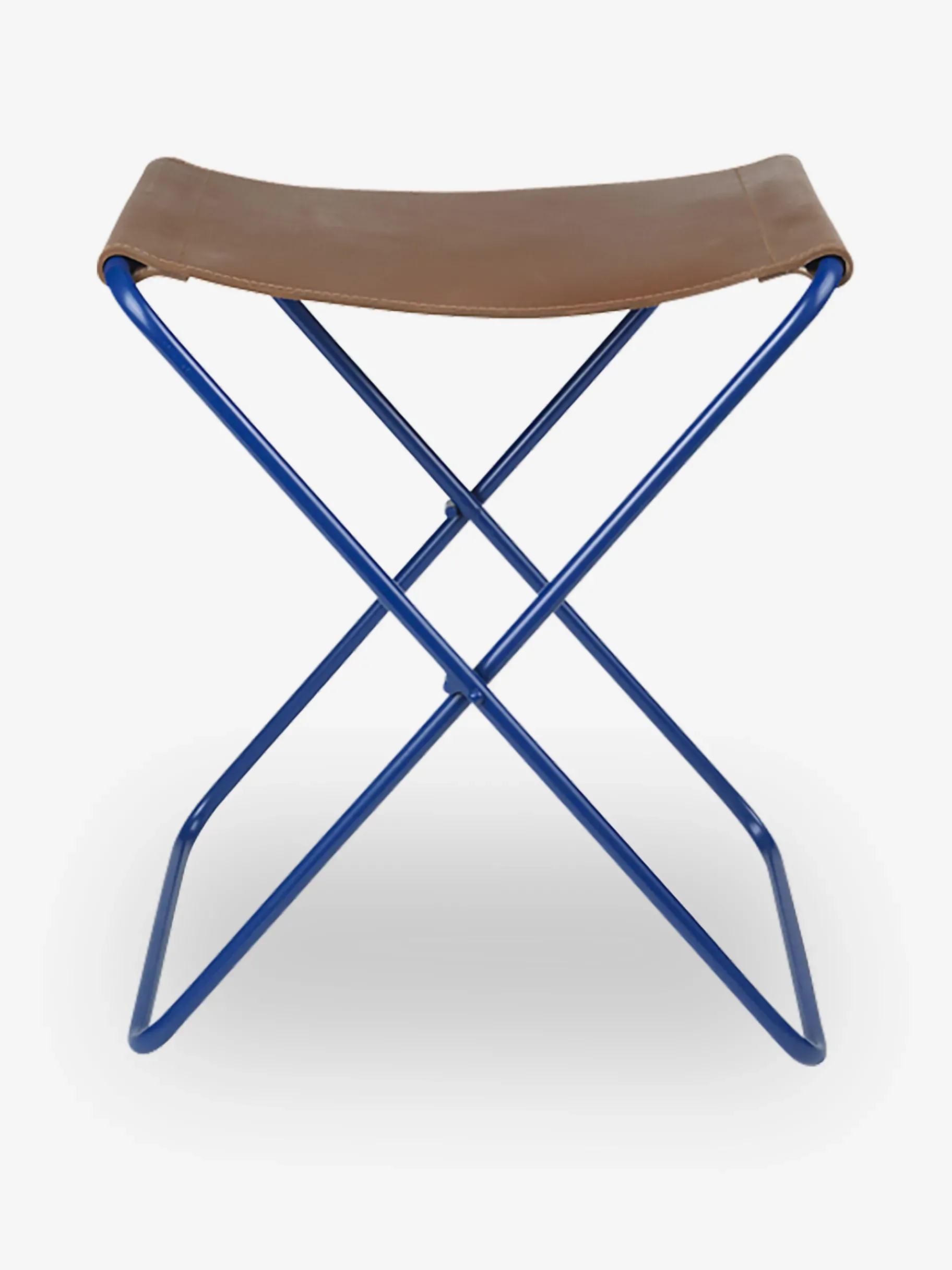 BENSIMON Chaises, Bancs & Tabourets<Tabouret pliable nola cuir acier - broste copenhagen BLEU