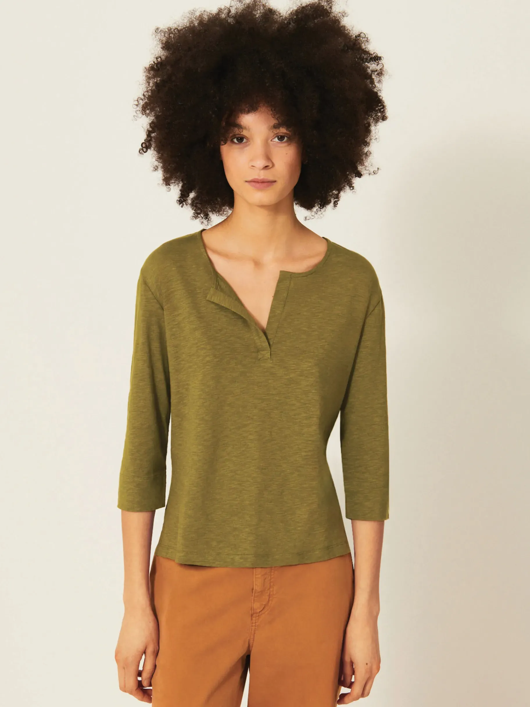 BENSIMON Tops & Chemises<T-shirt boris OLIVE