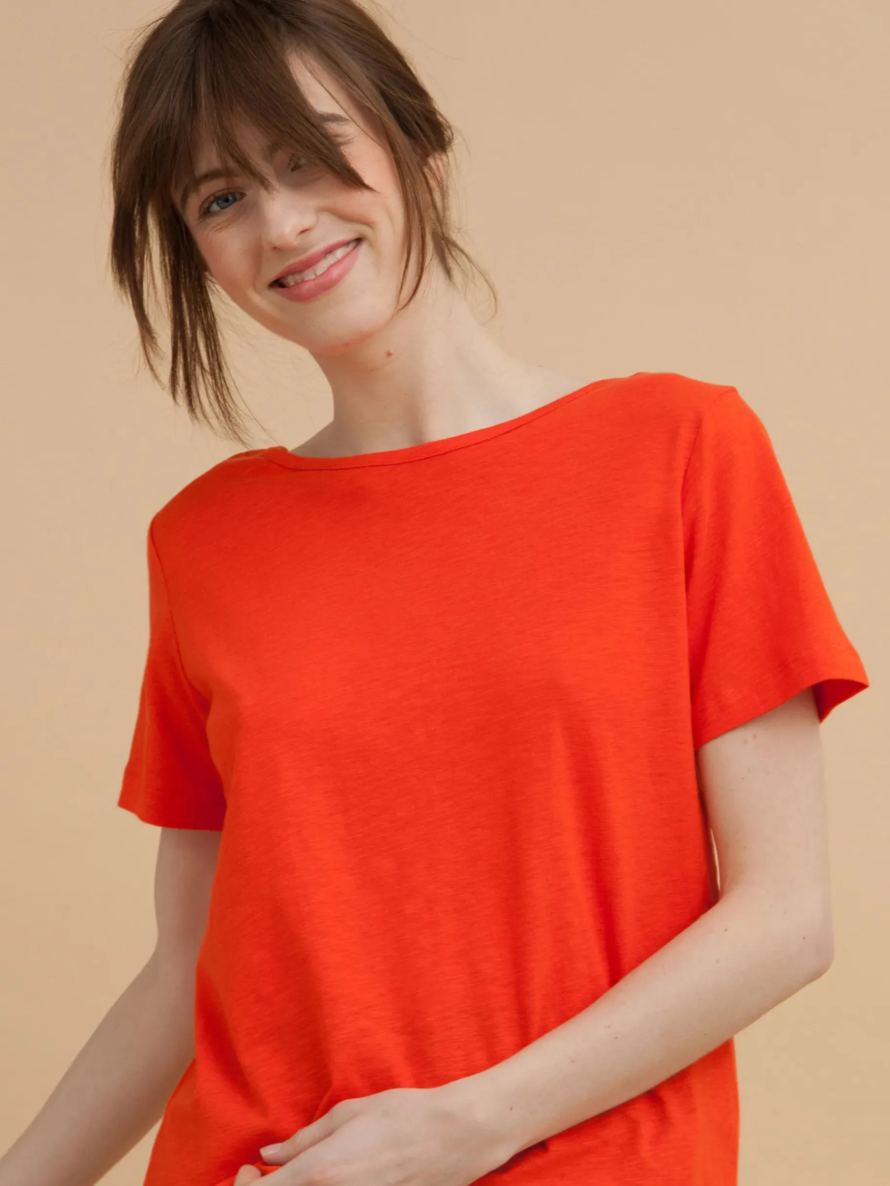 BENSIMON Tops & Chemises<T-shirt flavio COQUELICOT