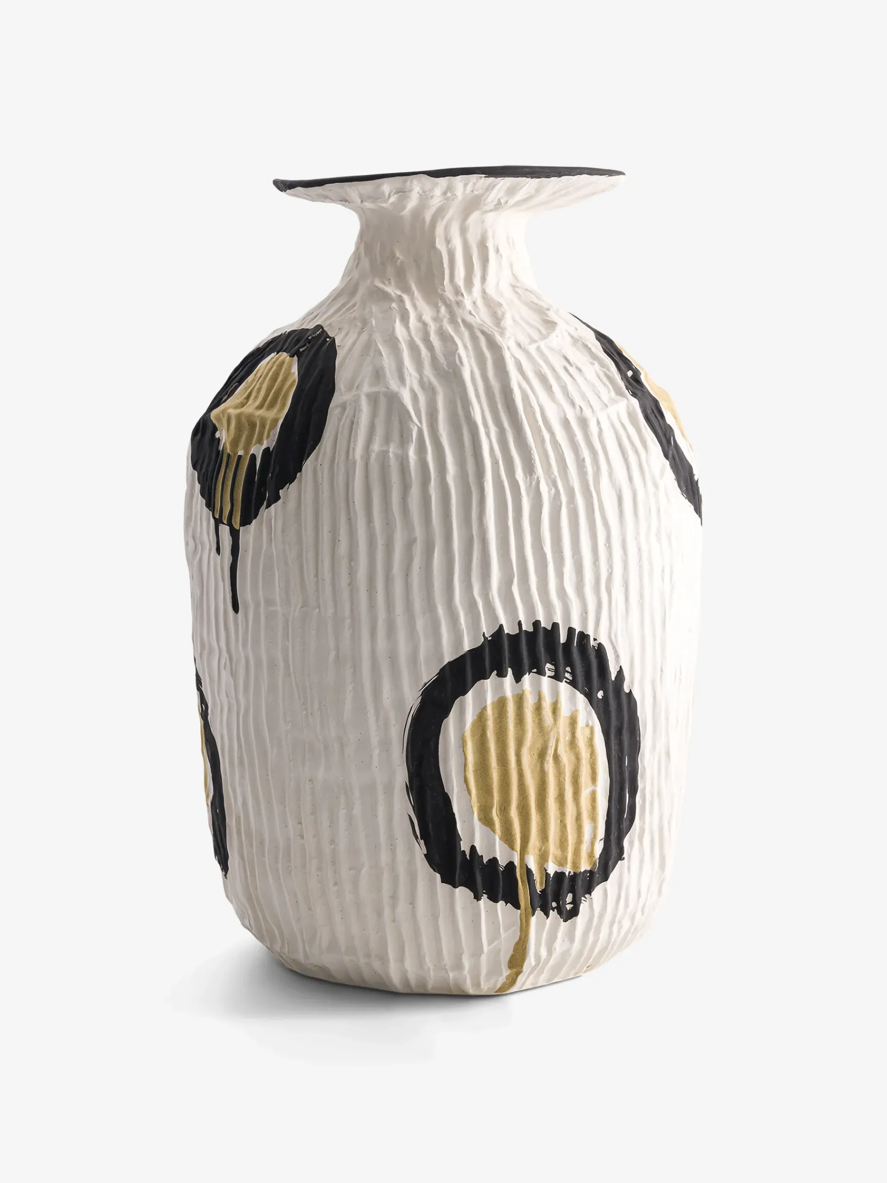 BENSIMON Vases<Vase effet papier mache dessin - m... JAUNE