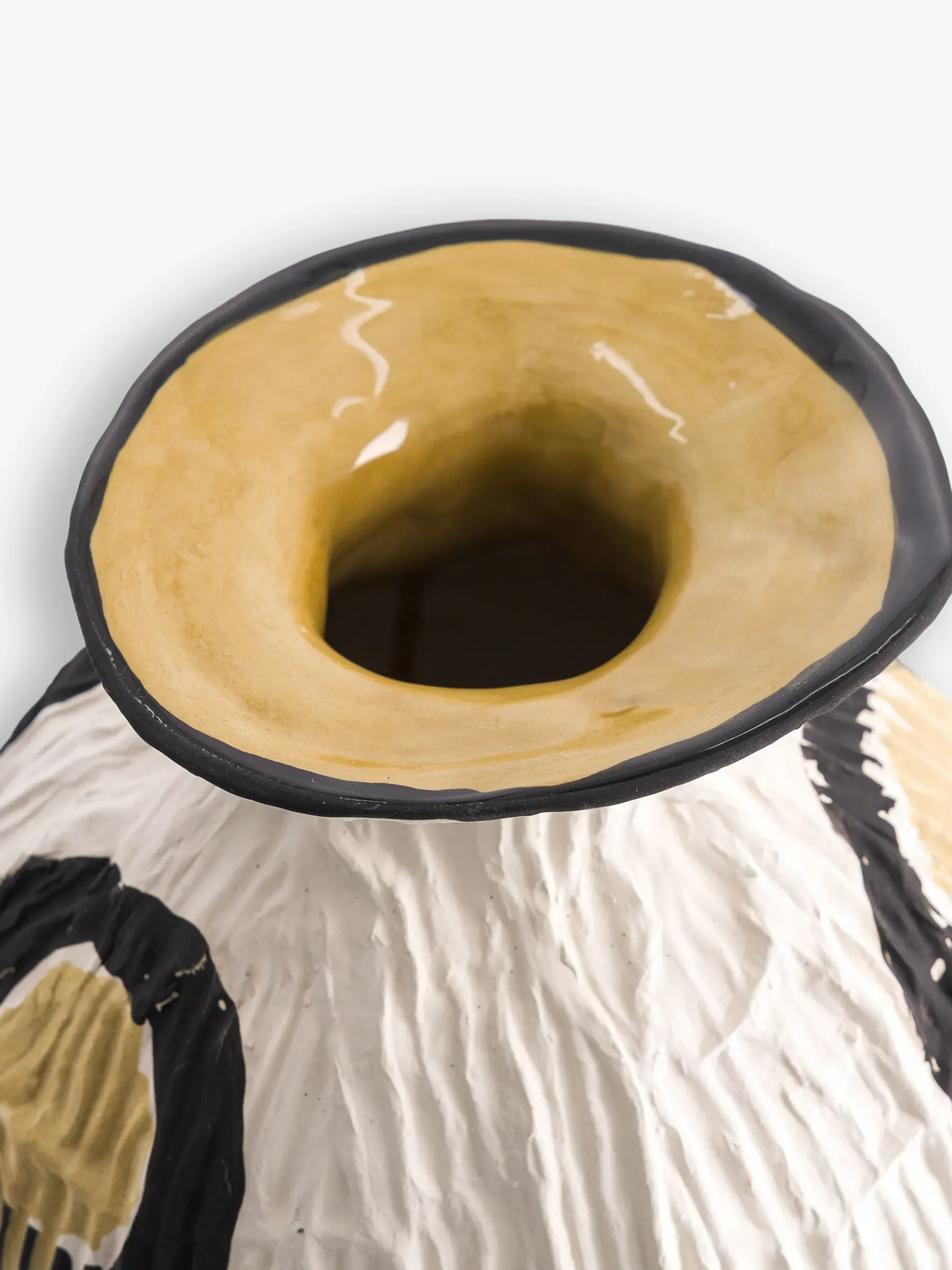 BENSIMON Vases<Vase effet papier mache dessin - m... JAUNE