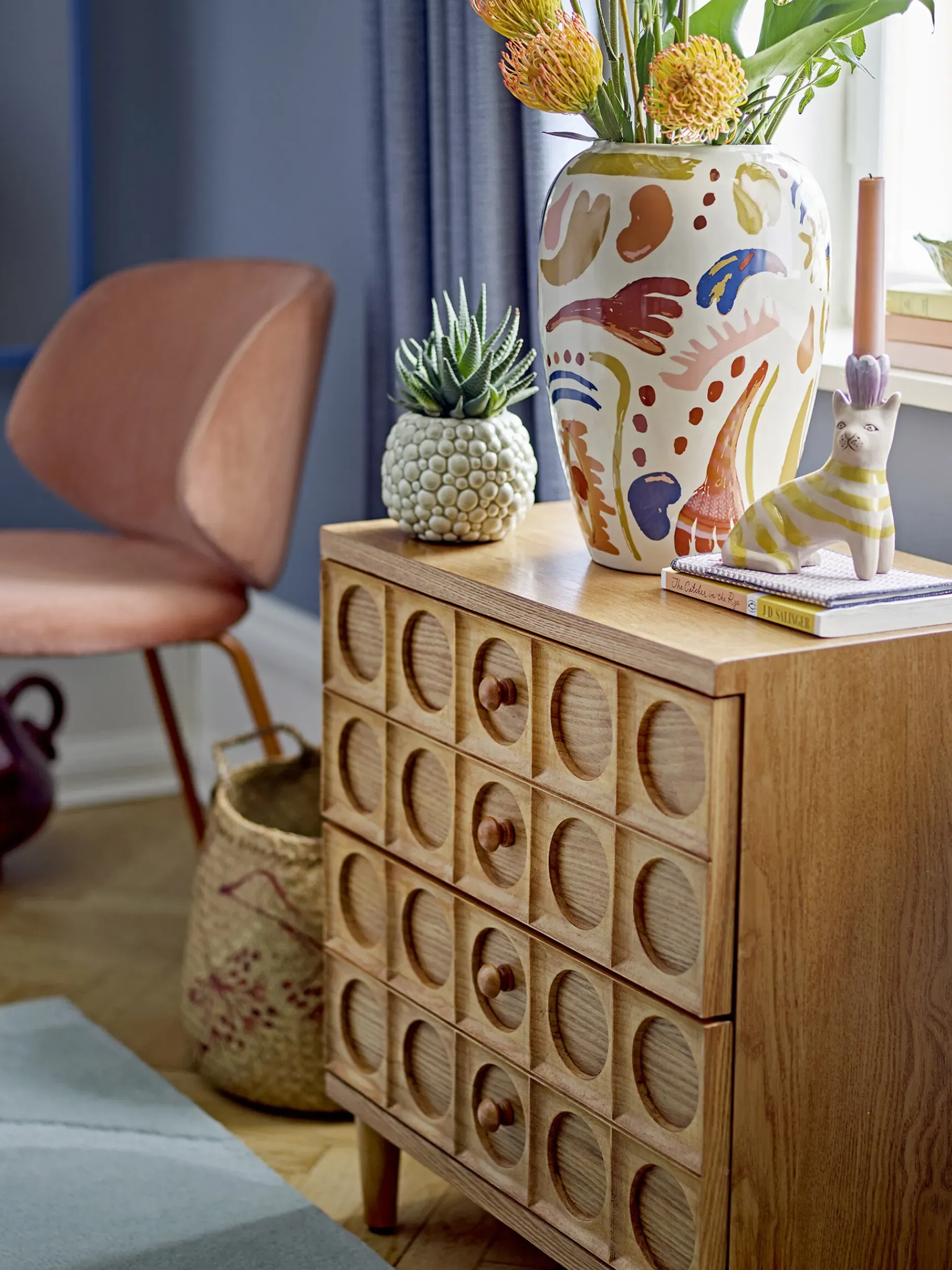 BENSIMON Vases<Vase horus gres - bloomingville BLEU
